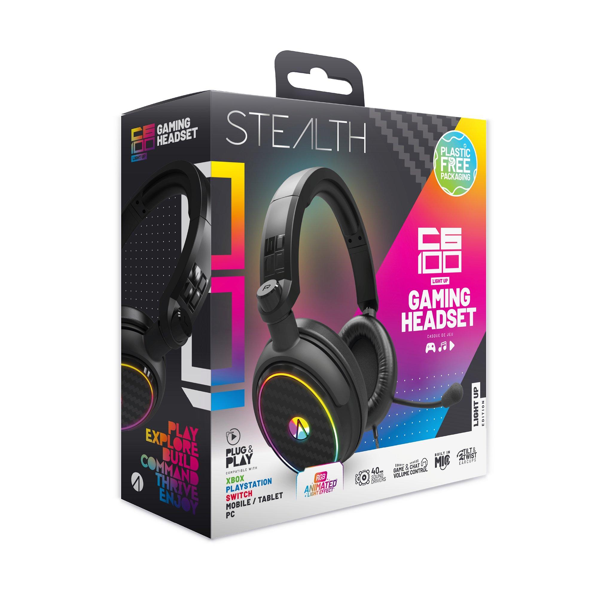 LightUp - Stealth - C6-100 LED Light-Up Gaming Headset PS4 PS5 Xbox One Series S Series X Switch PC & mobile - 2