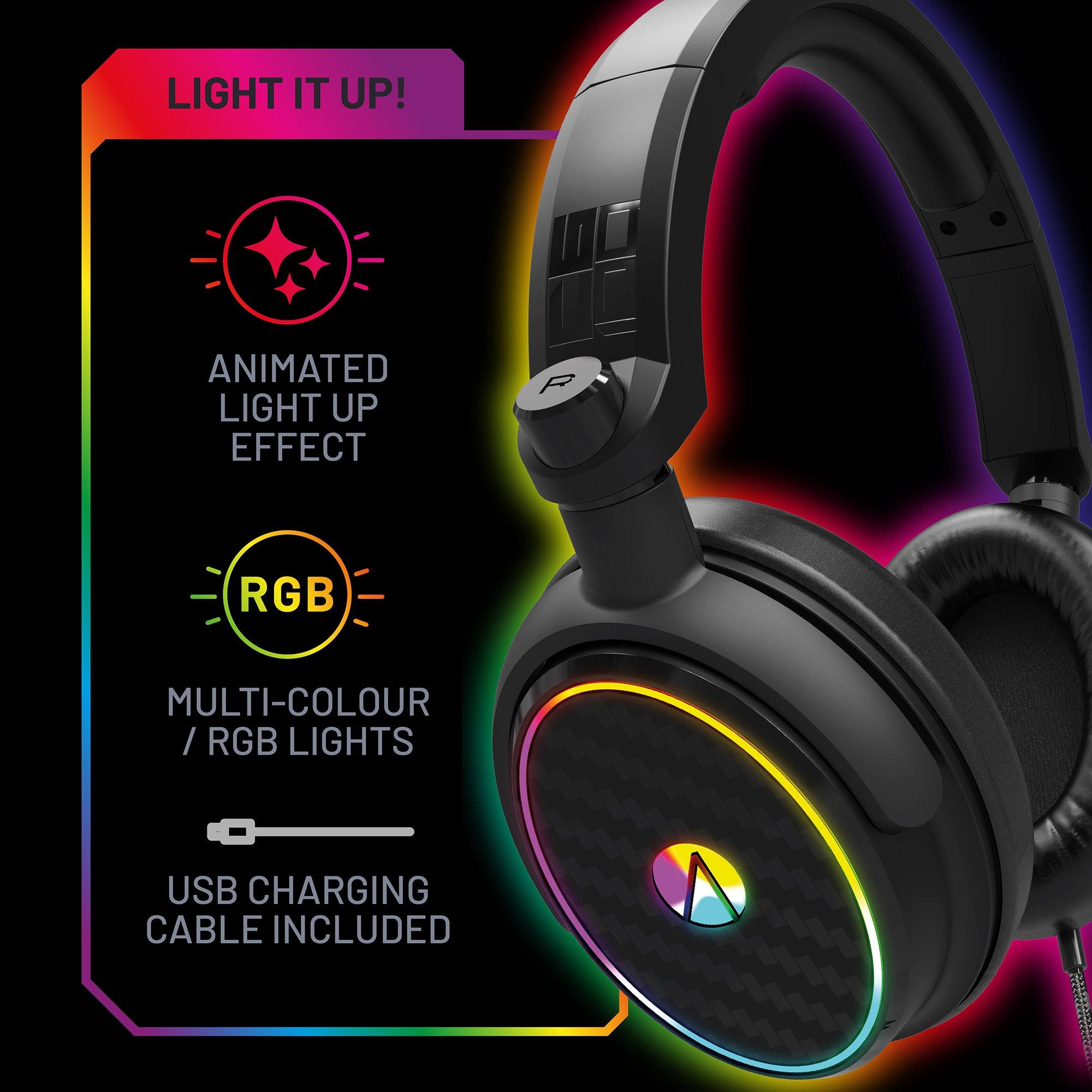 LightUp - Stealth - C6-100 LED Light-Up Gaming Headset PS4 PS5 Xbox One Series S Series X Switch PC & mobile - 6