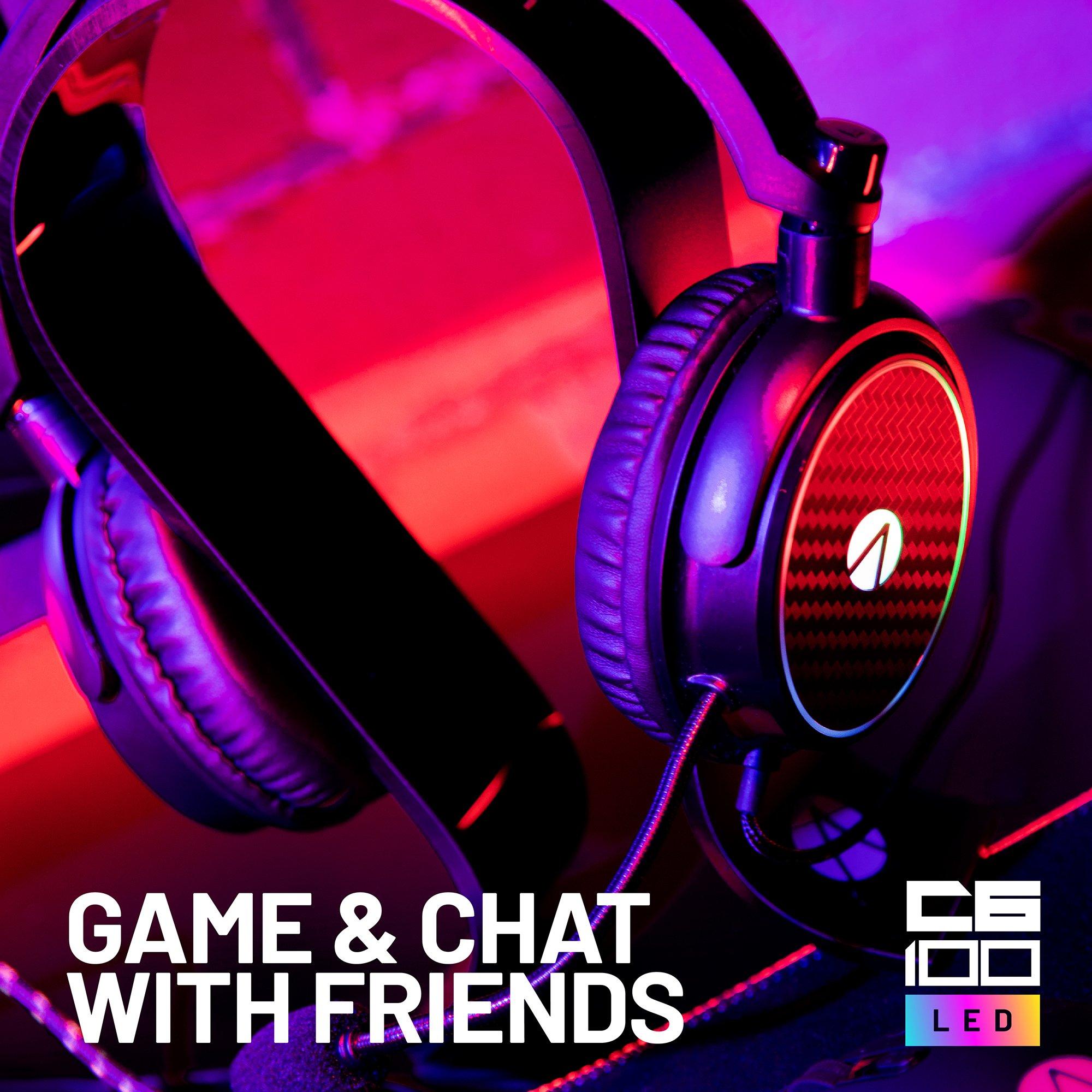 LightUp - Stealth - C6-100 LED Light-Up Gaming Headset PS4 PS5 Xbox One Series S Series X Switch PC & mobile - 8