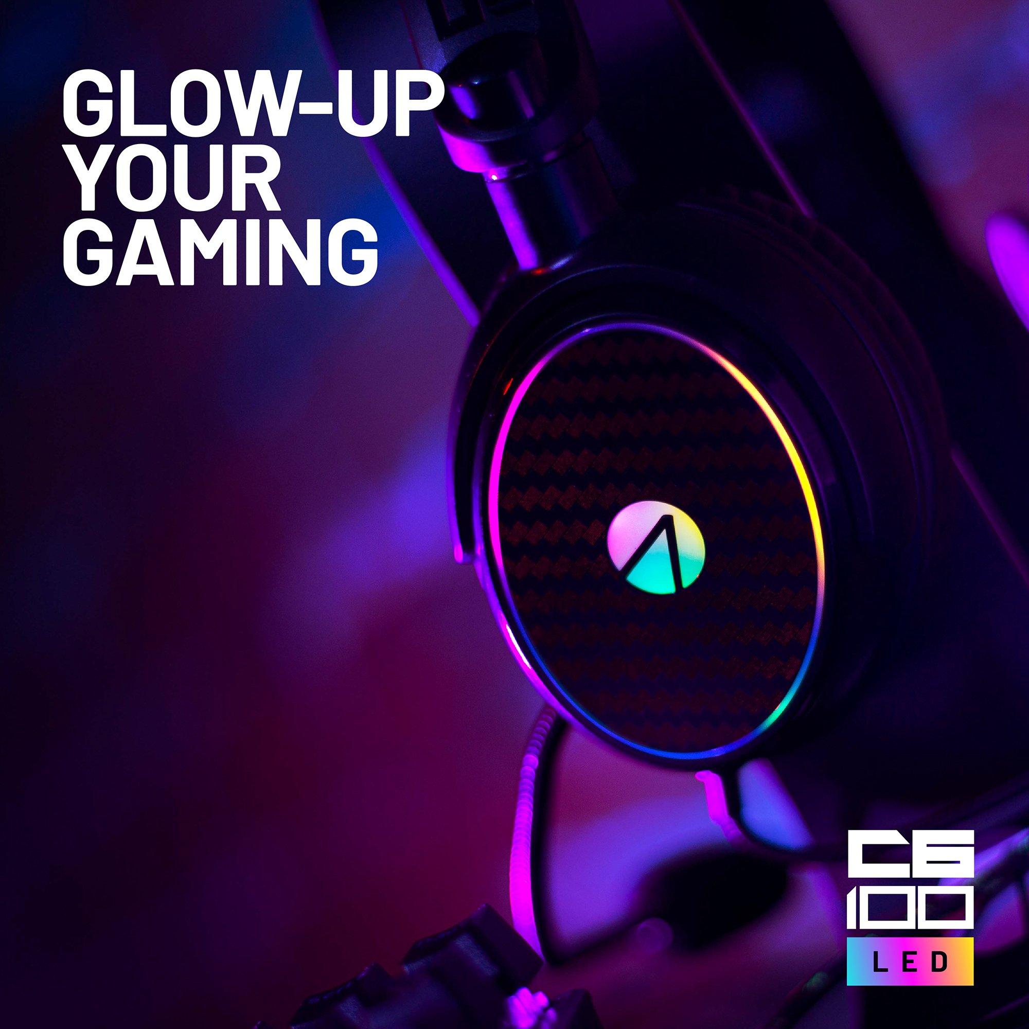 LightUp - Stealth - C6-100 LED Light-Up Gaming Headset PS4 PS5 Xbox One Series S Series X Switch PC & mobile - 9