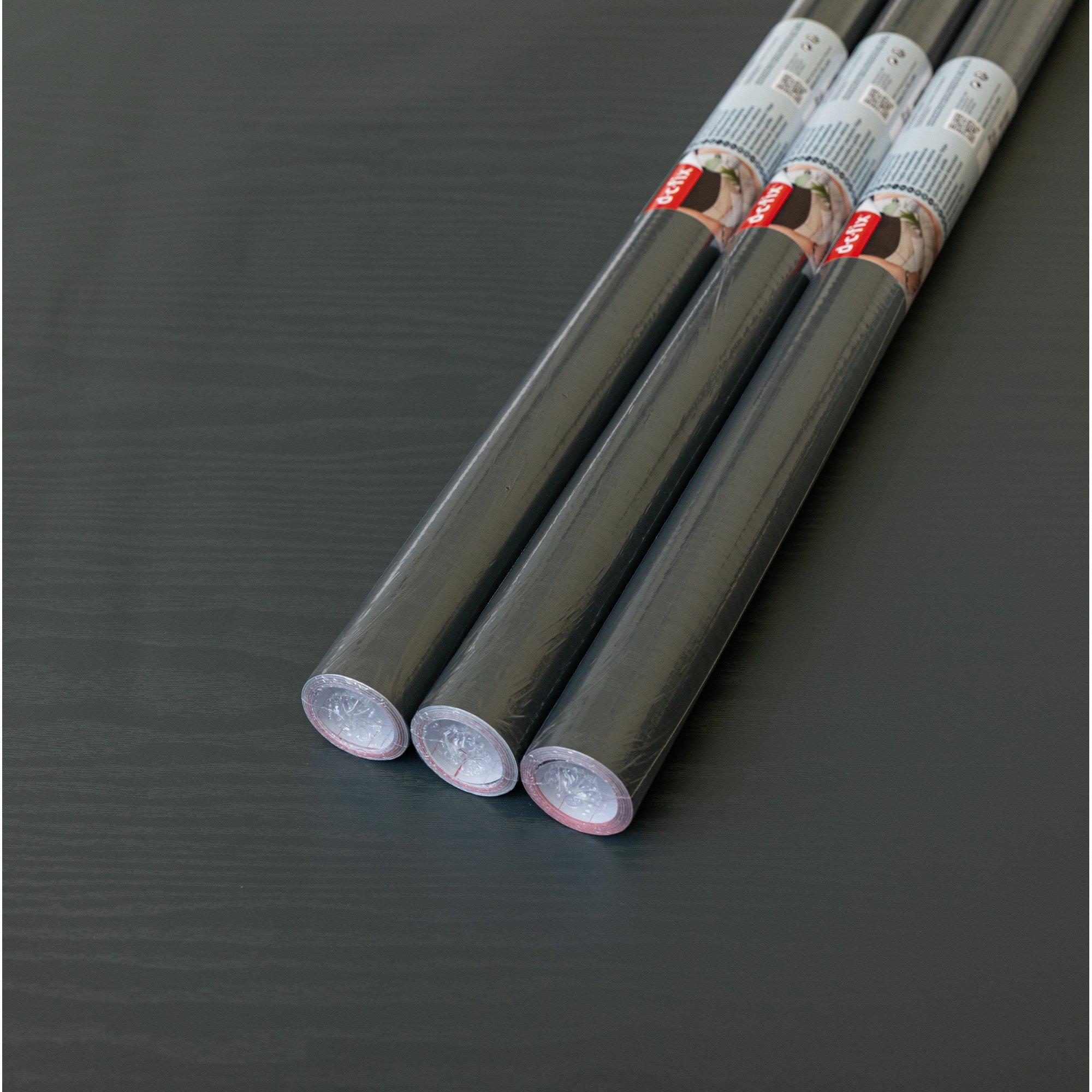 Black - D C Fix - Barely Black Wood Self-adhesive Vinyl 67.5cmx2m x3 - 1