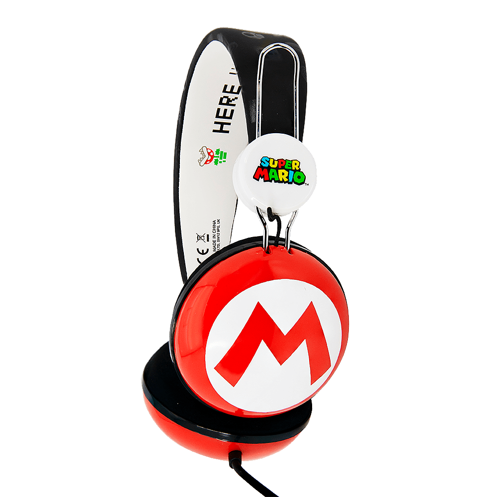 Merchandise - OTL Technologies - Super Mario Icon Red Black Headphones - 1