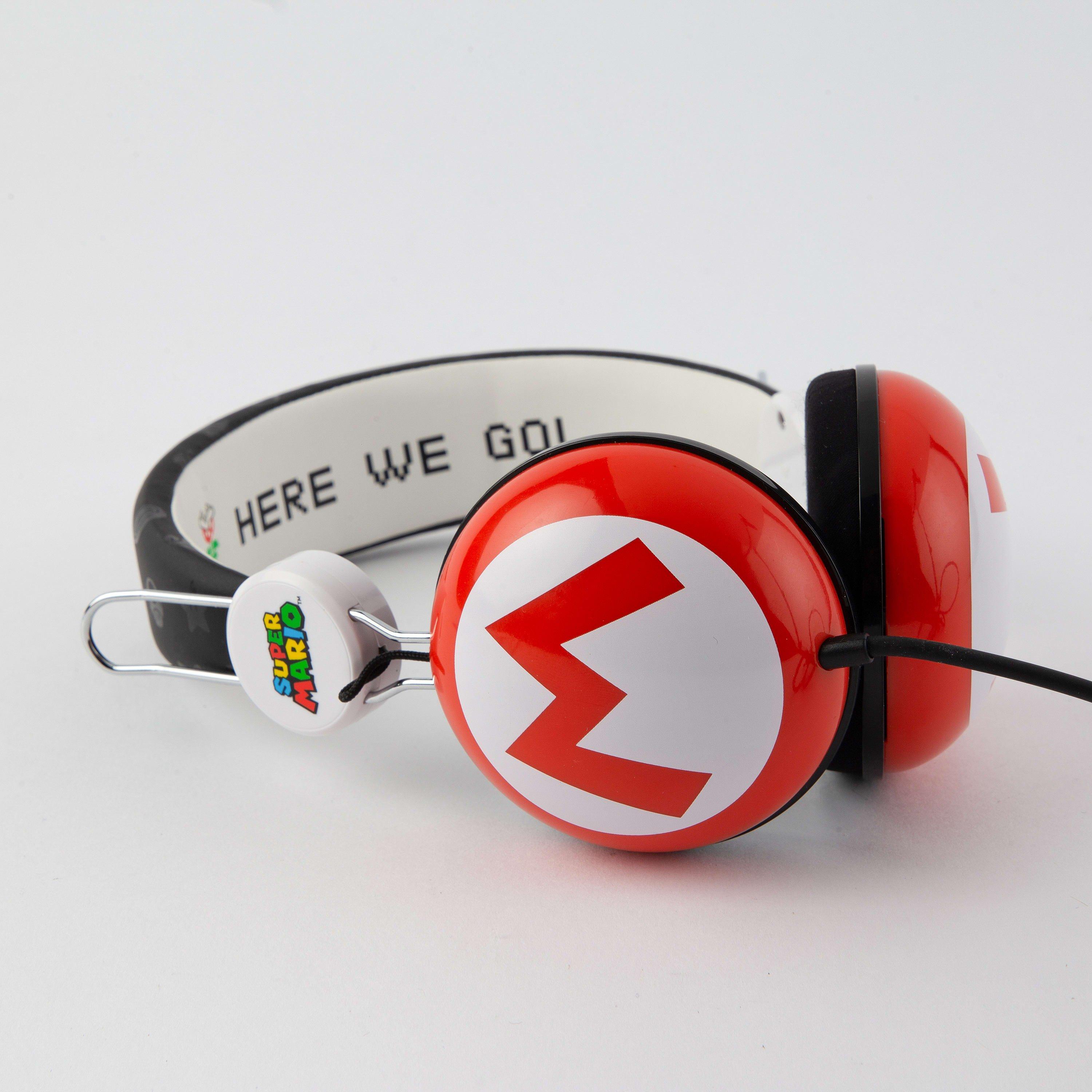 Merchandise - OTL Technologies - Super Mario Icon Red Black Headphones - 3