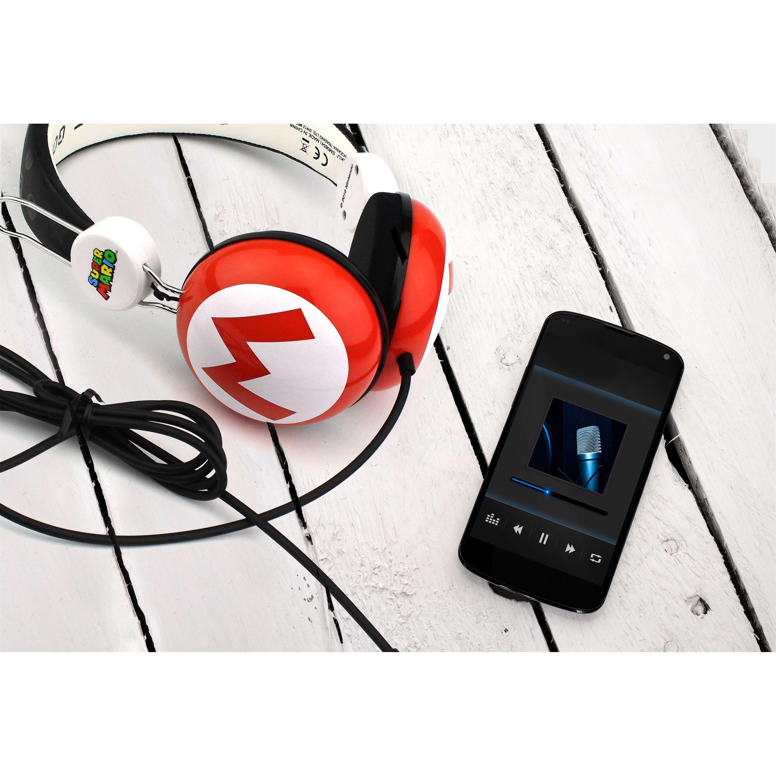 Merchandise - OTL Technologies - Super Mario Icon Red Black Headphones - 6