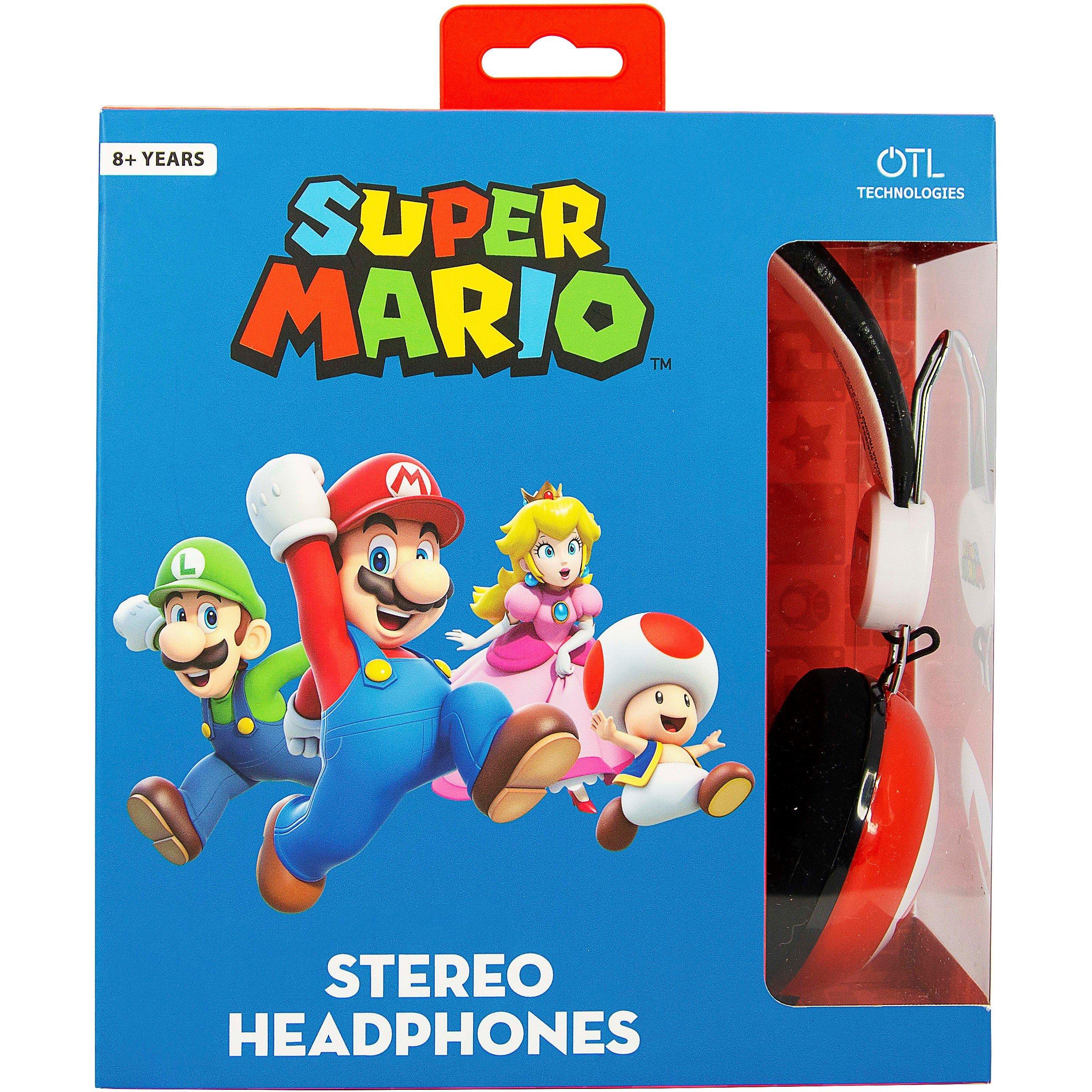 Merchandise - OTL Technologies - Super Mario Icon Red Black Headphones - 7