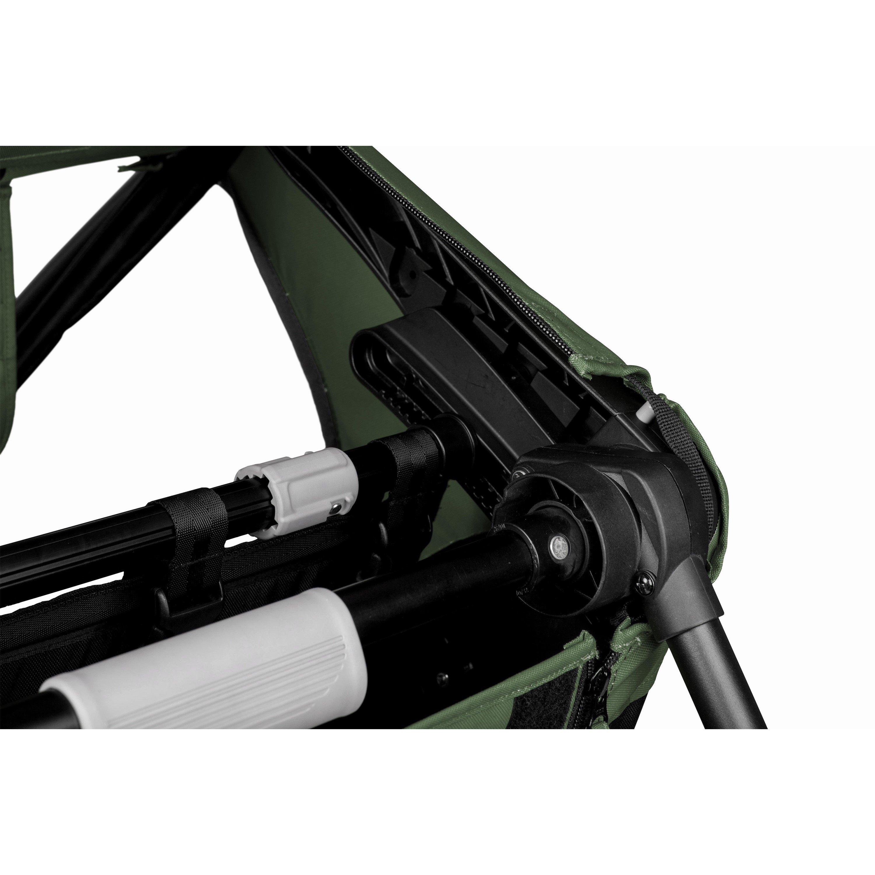 Green/Black - Hamax - Outback Twin Child Bike Trailer - 4