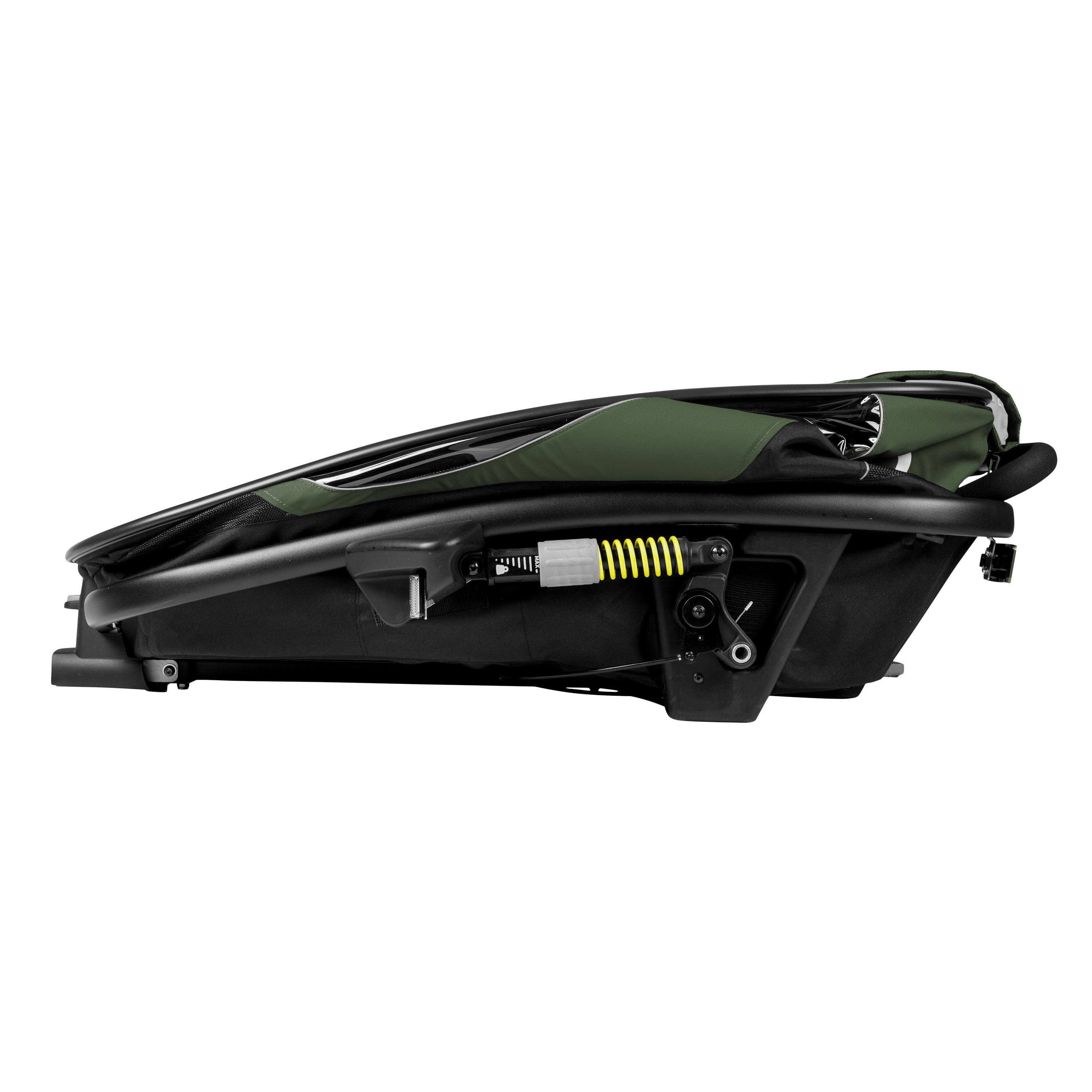 Green/Black - Hamax - Outback Twin Child Bike Trailer - 5