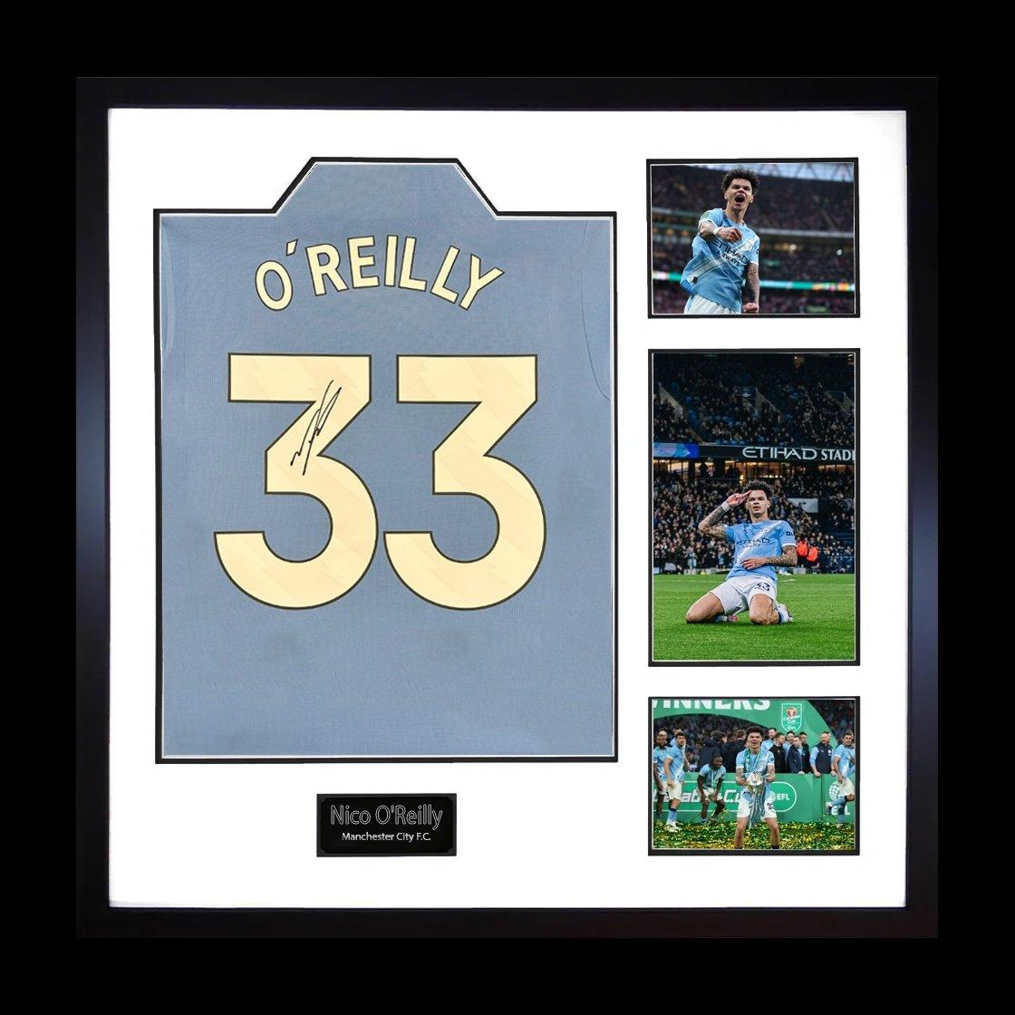 Blue - The Fan Cave - Nico OReilly Signed Manchester City Elite Frame - 1