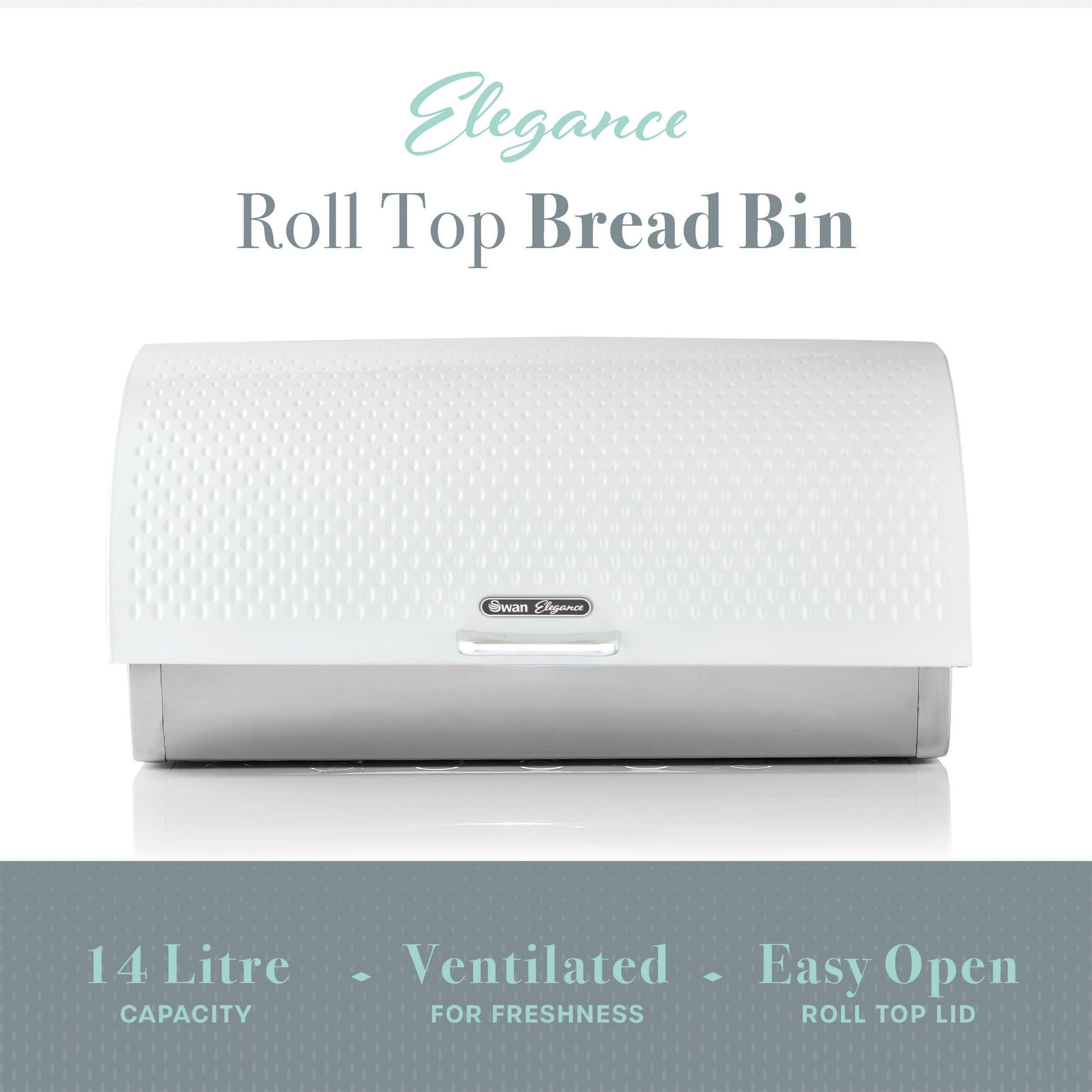 White - Swan - Elegance Bread Bin - 2
