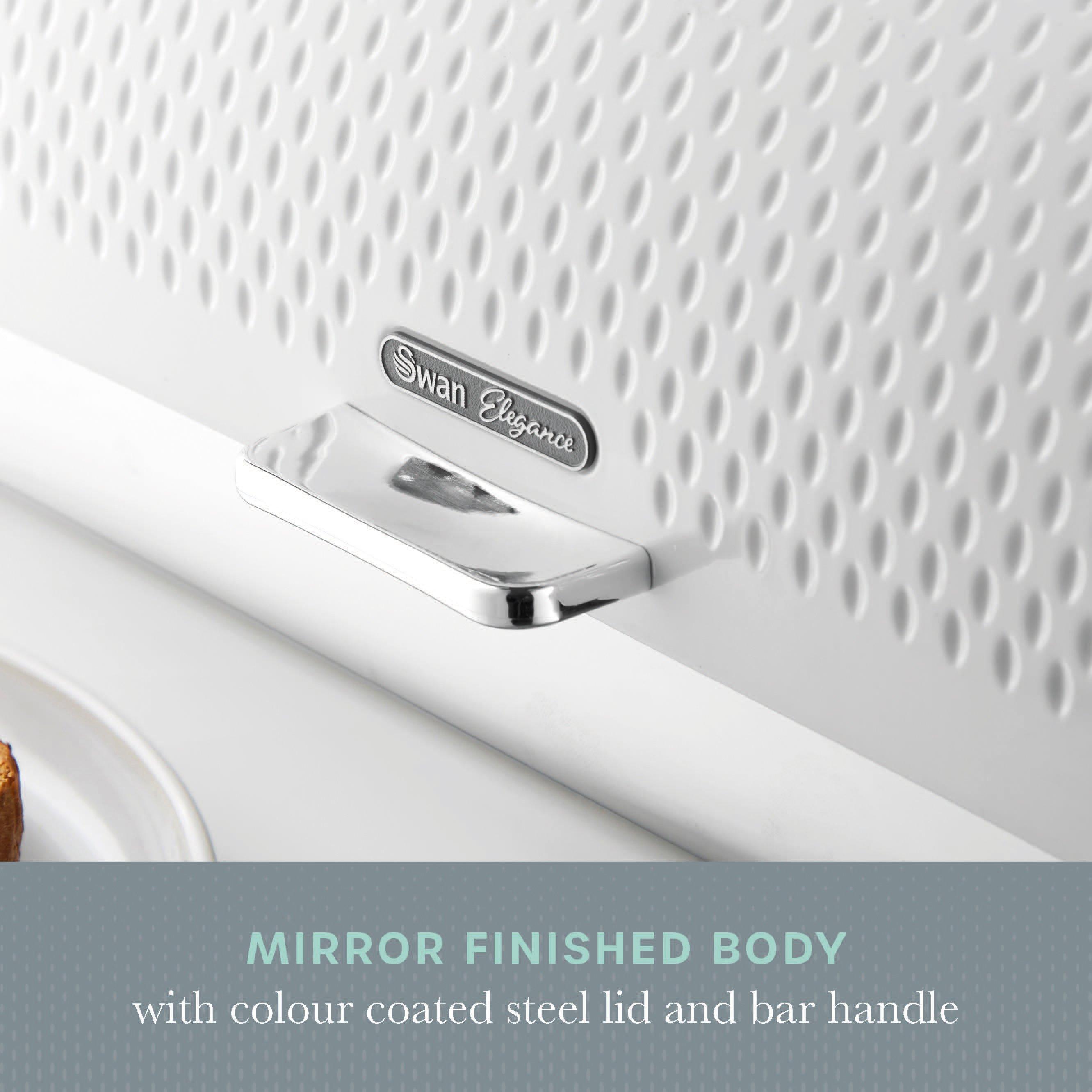 White - Swan - Elegance Bread Bin - 5