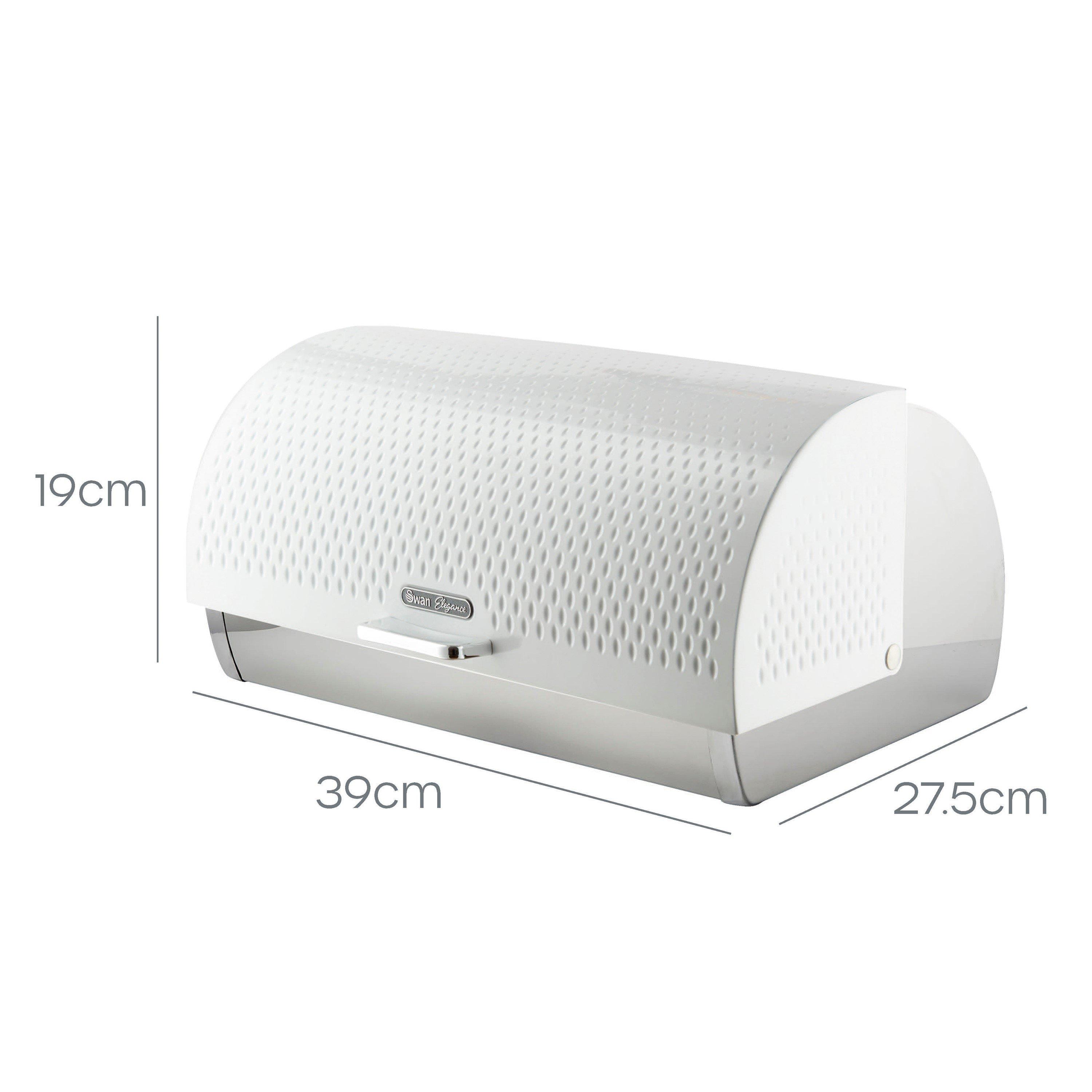 White - Swan - Elegance Bread Bin - 9