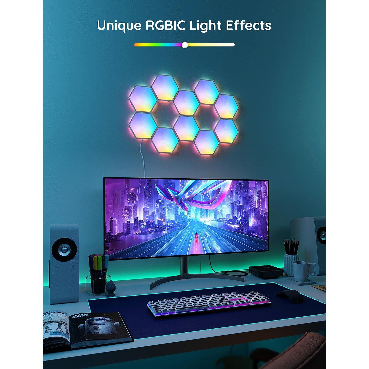 Zilver / Wit - GOVEE - Glide Hexa Light Panels (10 Pack) - 6