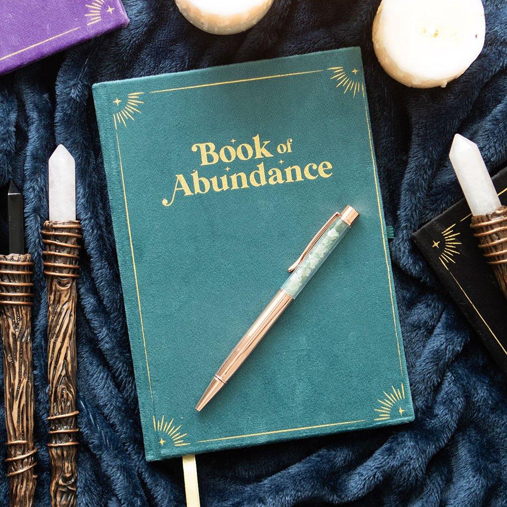 Green - Something Different - Book of Abundance Journal with Green Aventurine Cr - 1