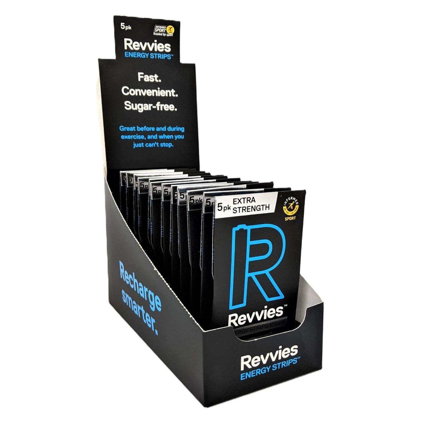 Artic Charge - Revvies - Energy Strips EXTRA STRENGTH - 100mg of Caffeine (12 x 5 Pack) - 1