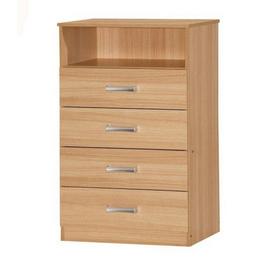 Comfy Living Oak Finish 4 Drawer Chest