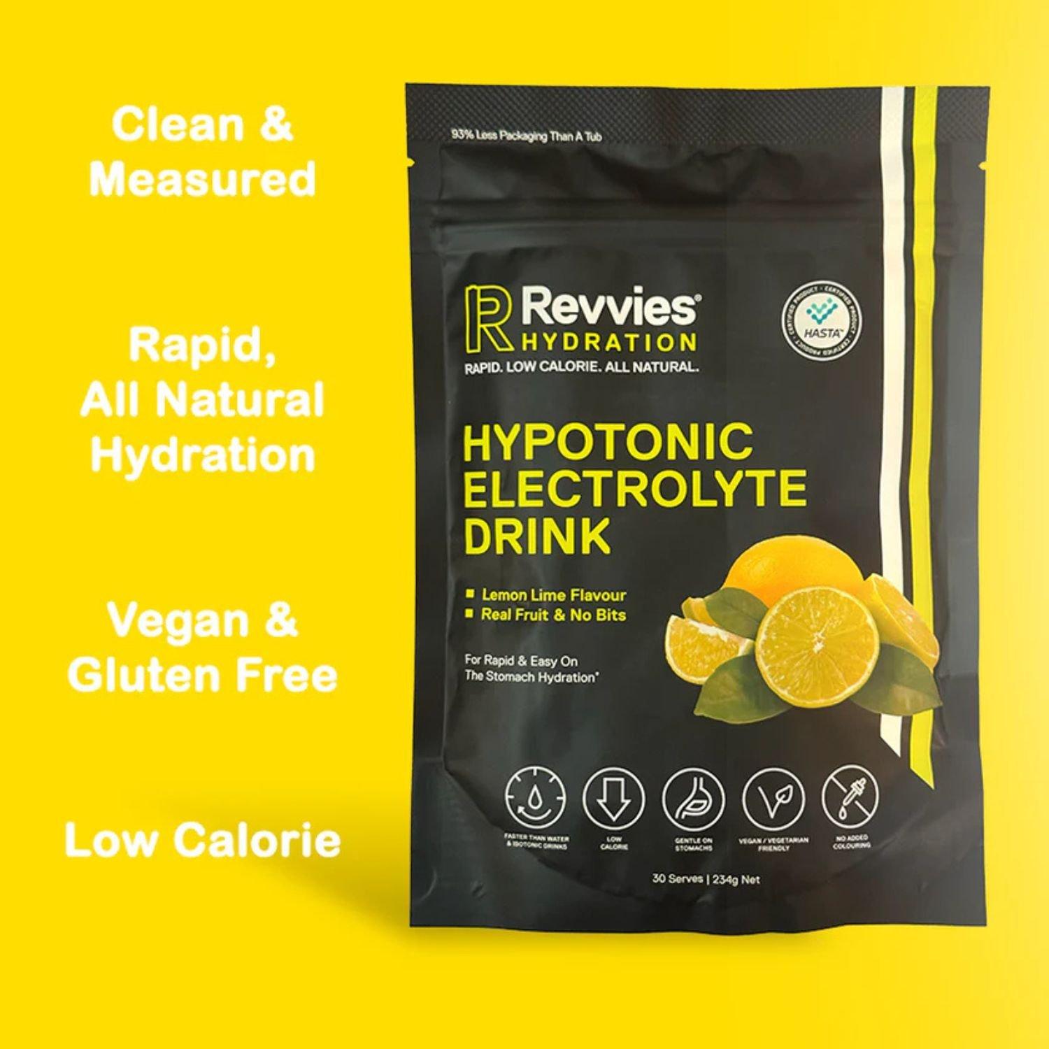 Lemon Lime - Revvies - Hypotonic Electrolyte Drink - 240g (30 Servings) - 2