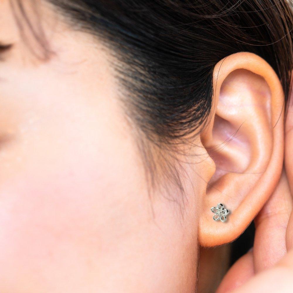 Silver - Aye Do Gifts - Open Daisy Silver Stud Earrings-NP-STDOdaisy - 2