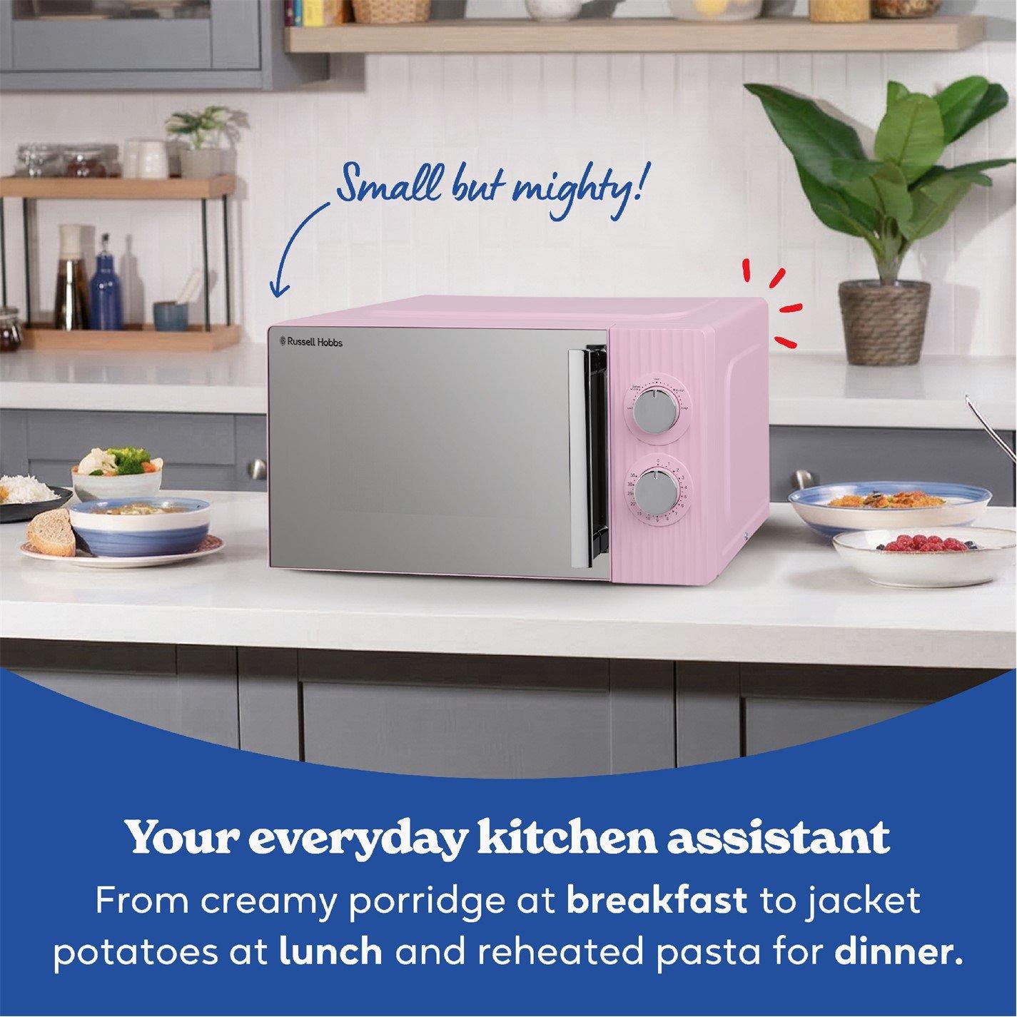 Raspberry Pink - Russell Hobbs - RHMM725RP Eden 17L Raspberry Pink Manual Microwave - 9