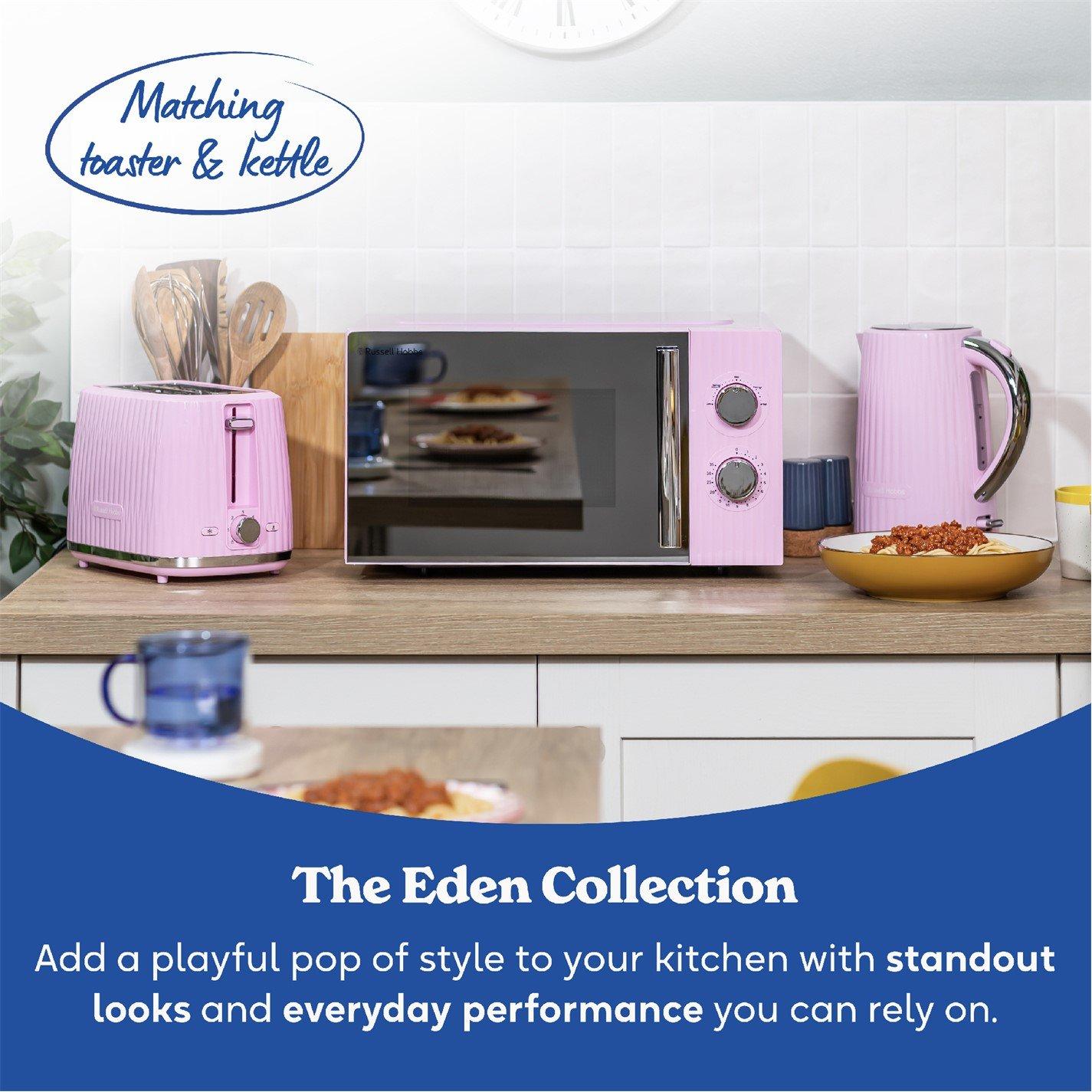 Raspberry Pink - Russell Hobbs - RHMM725RP Eden 17L Raspberry Pink Manual Microwave - 10