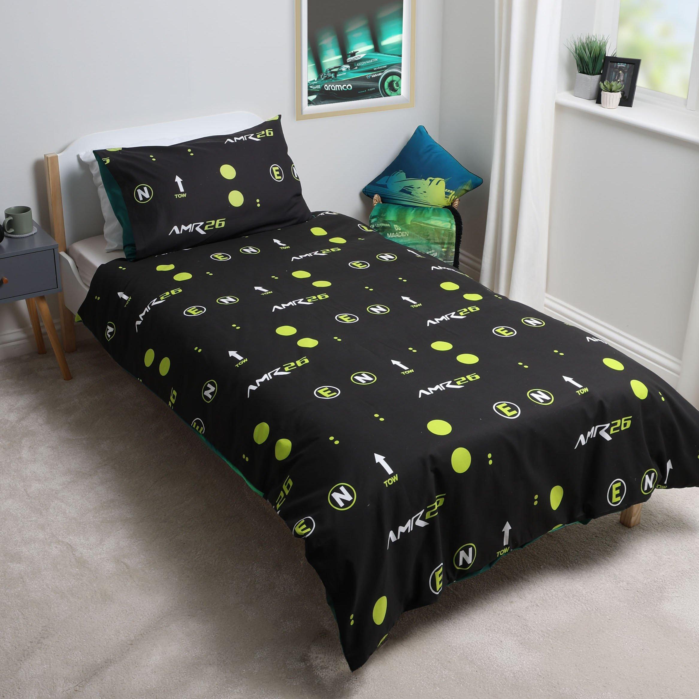 Green - Aston Martin - Aston Martin Wings Single Panel Duvet - 2
