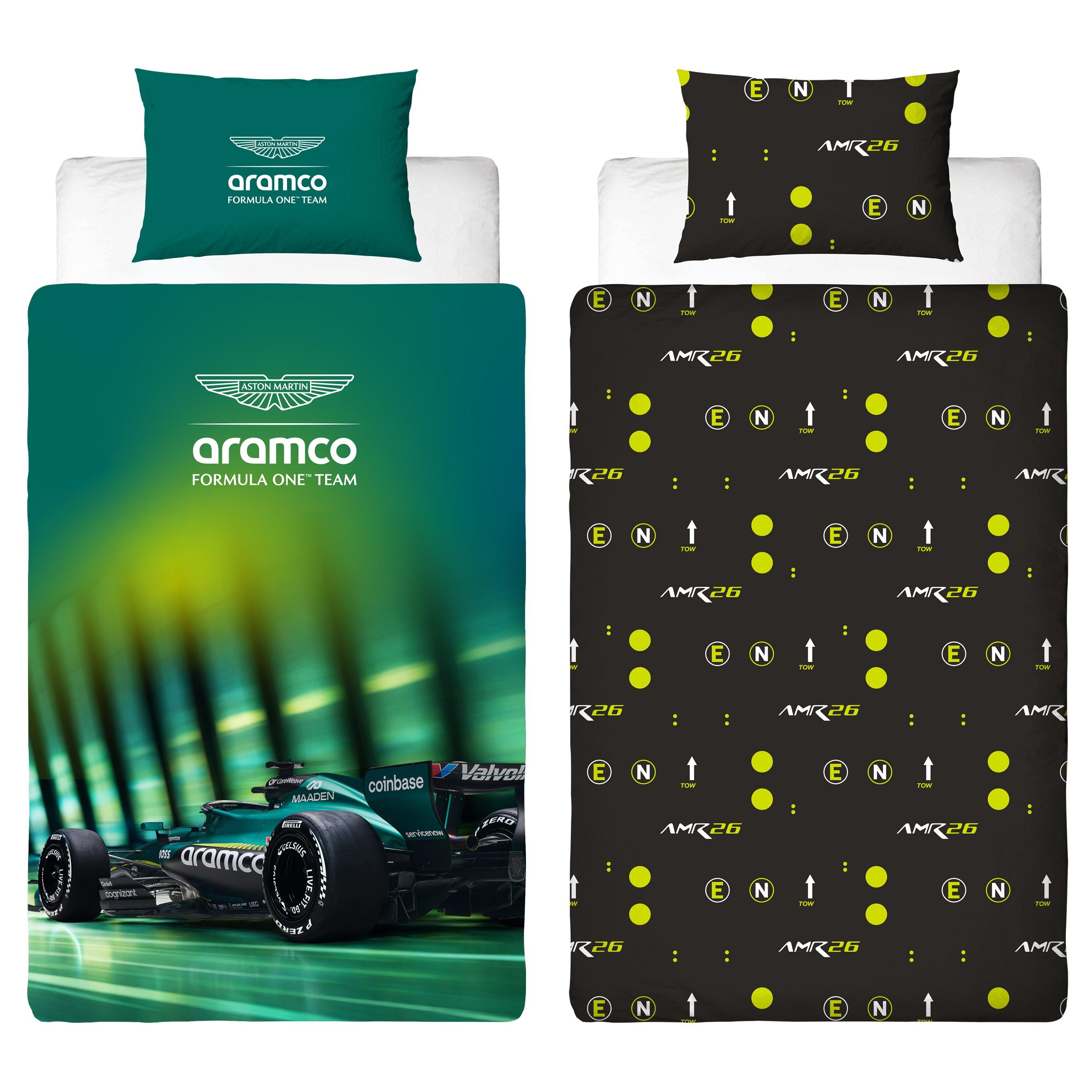 Green - Aston Martin - Aston Martin Wings Single Panel Duvet - 14