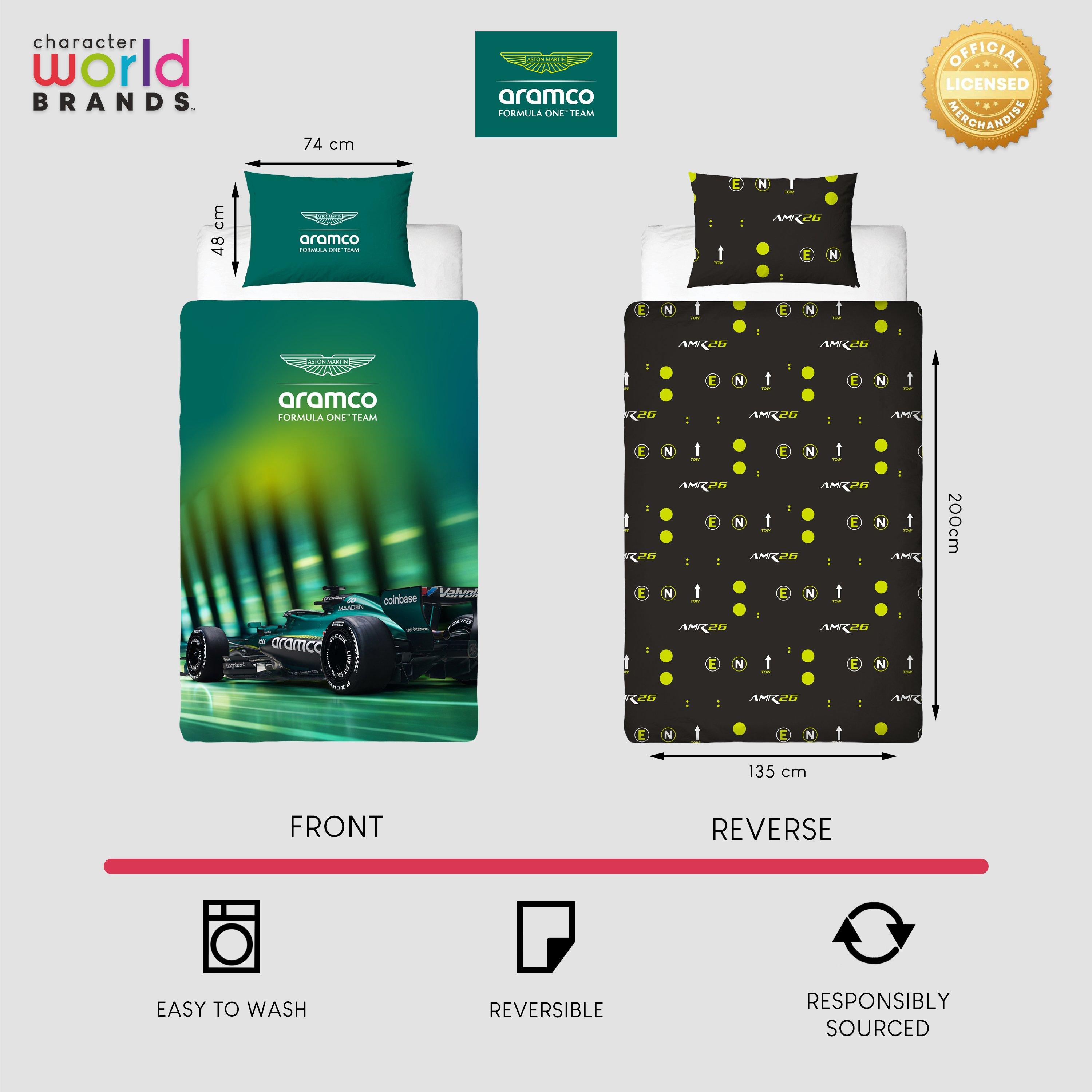 Green - Aston Martin - Aston Martin Wings Single Panel Duvet - 15