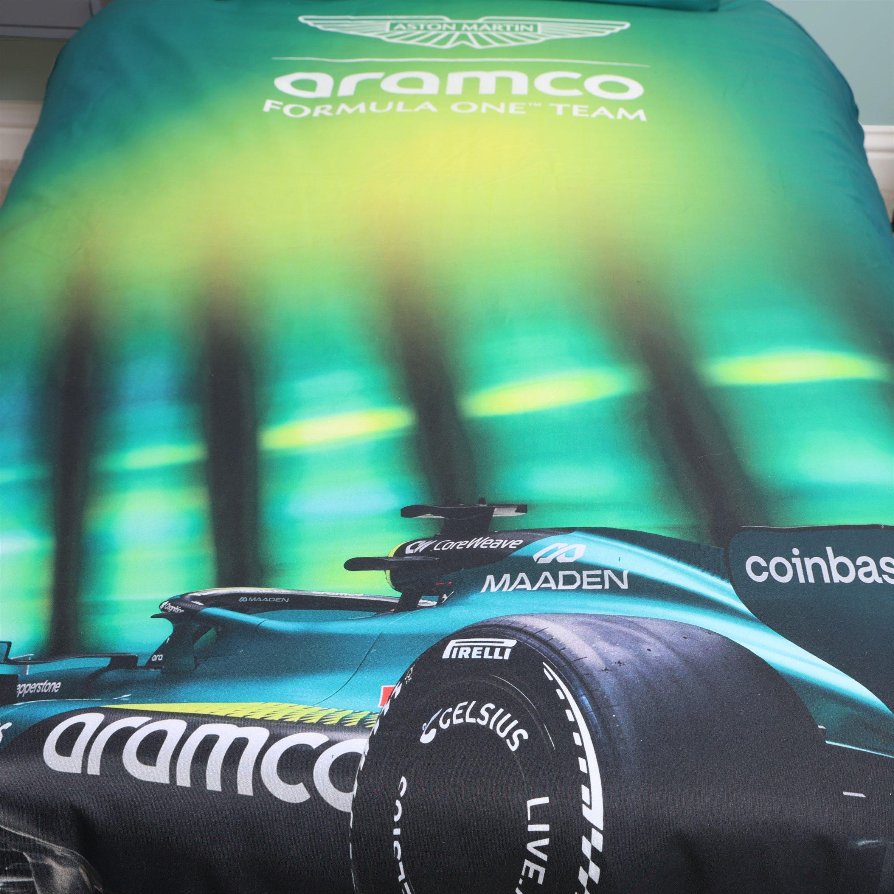 Green - Aston Martin - Aston Martin Wings Single Panel Duvet - 3