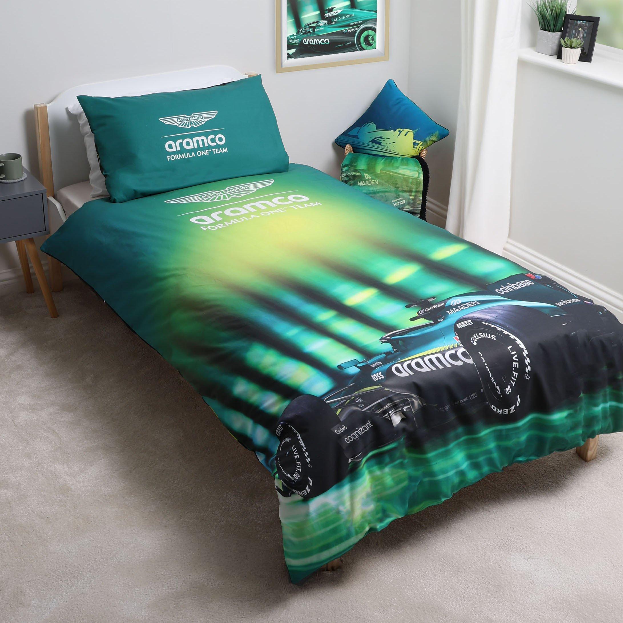 Green - Aston Martin - Aston Martin Wings Single Panel Duvet - 7