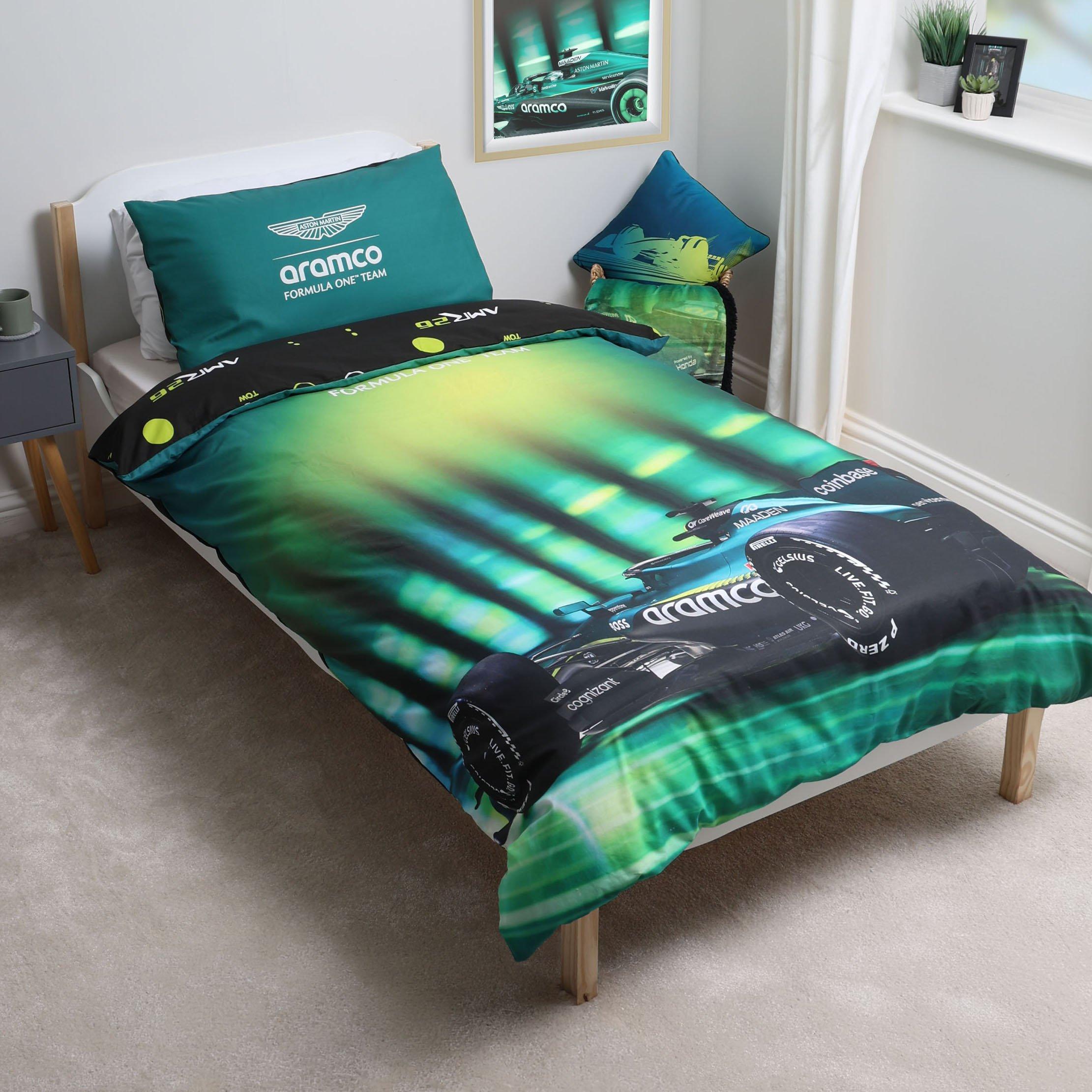 Green - Aston Martin - Aston Martin Wings Single Panel Duvet - 8