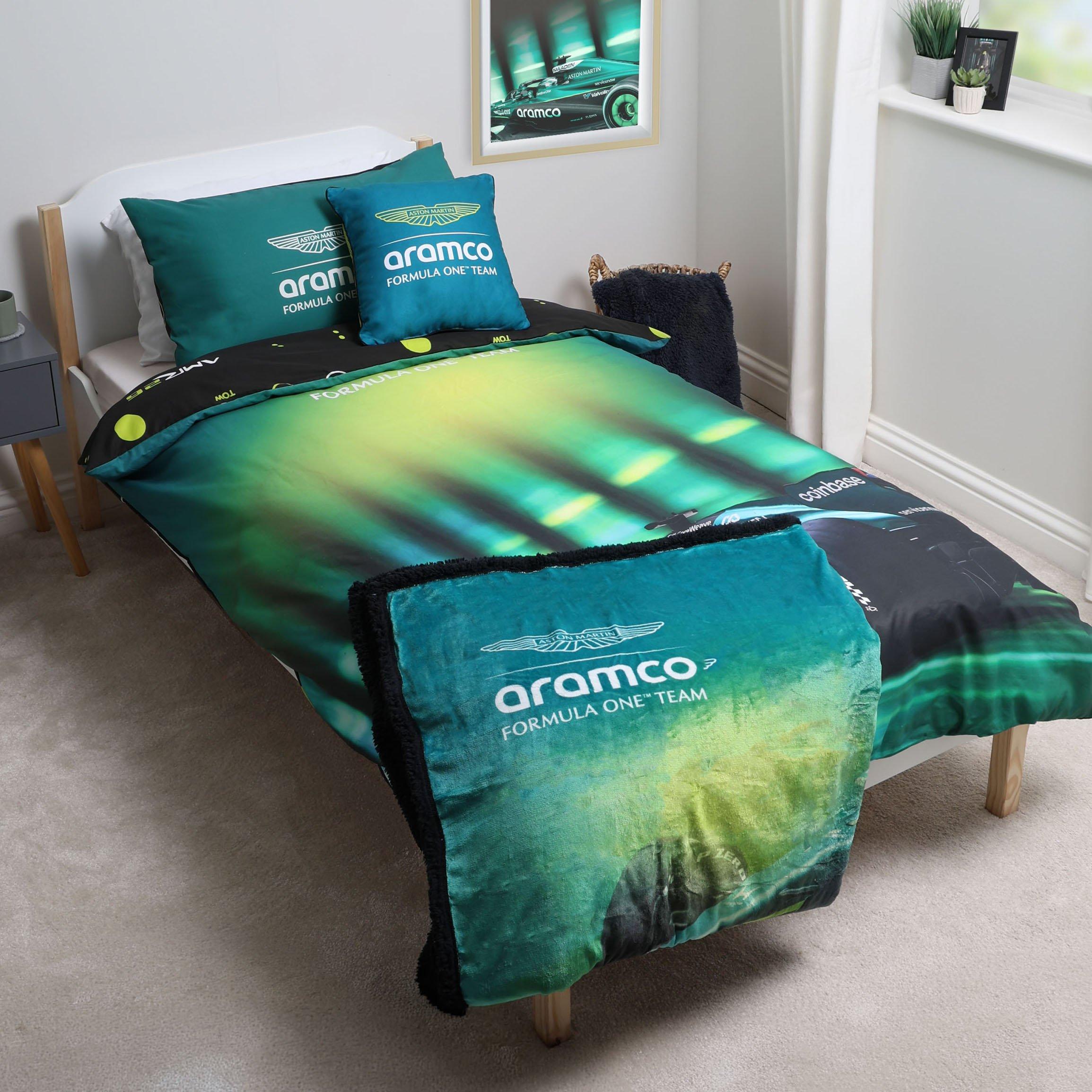 Green - Aston Martin - Aston Martin Wings Single Panel Duvet - 9