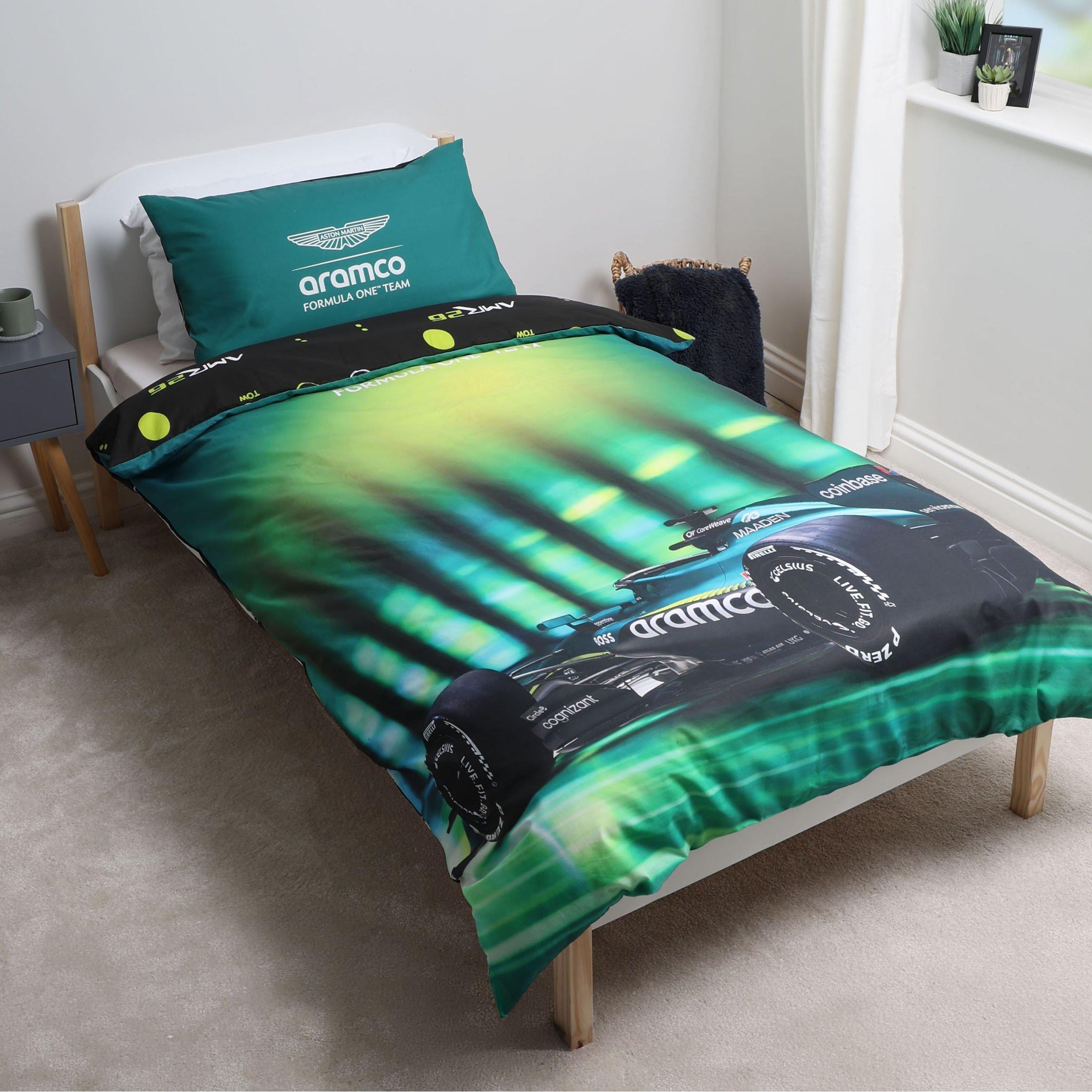 Green - Aston Martin - Aston Martin Wings Single Panel Duvet - 10