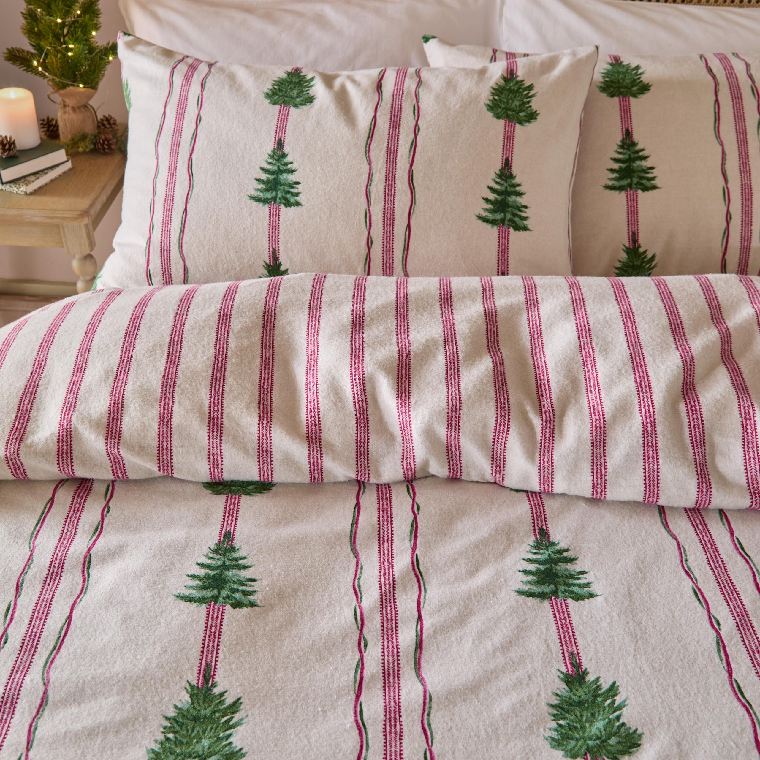 Oat - Wylder - Spruce Stripe Reversible Brushed Cotton Duvet Sets - 3