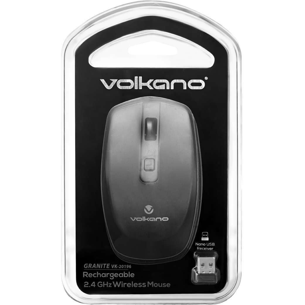Black - Volkano - Volkano Granite Series Rechargeable Wireless Mouse - 5