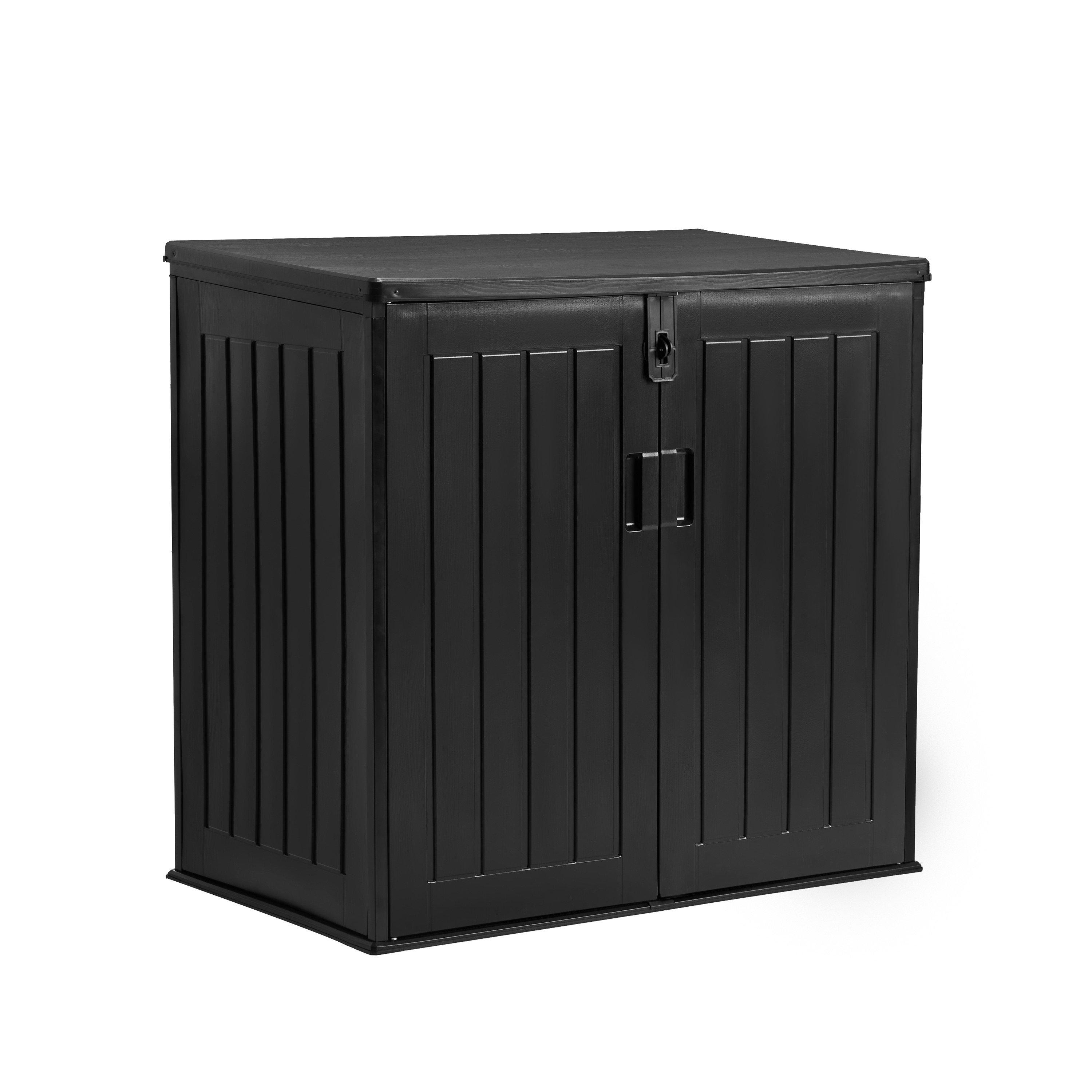 Black - Suntime - Outdoor Garden Storage Box 775 Litre Capacity - 1