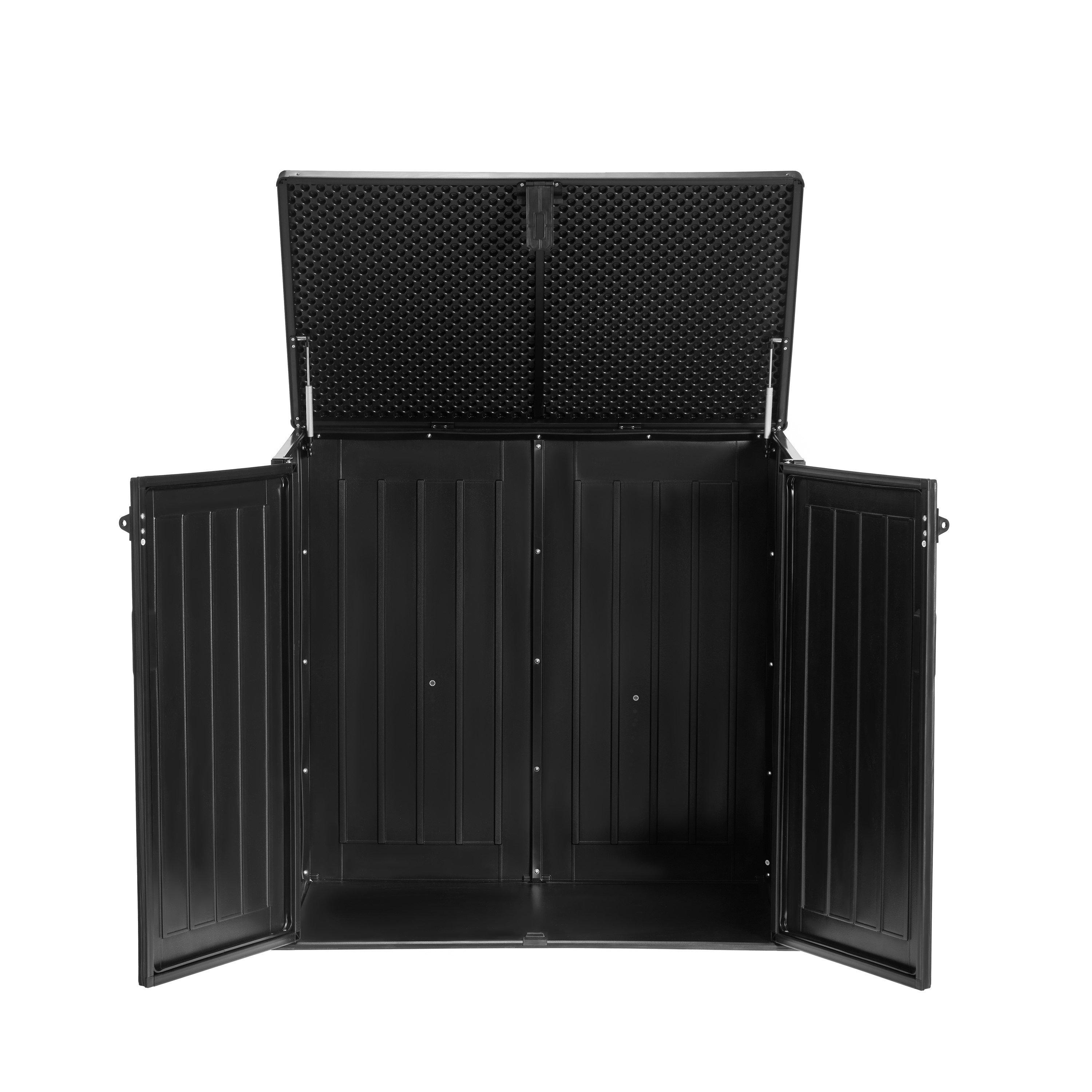 Black - Suntime - Outdoor Garden Storage Box 775 Litre Capacity - 2