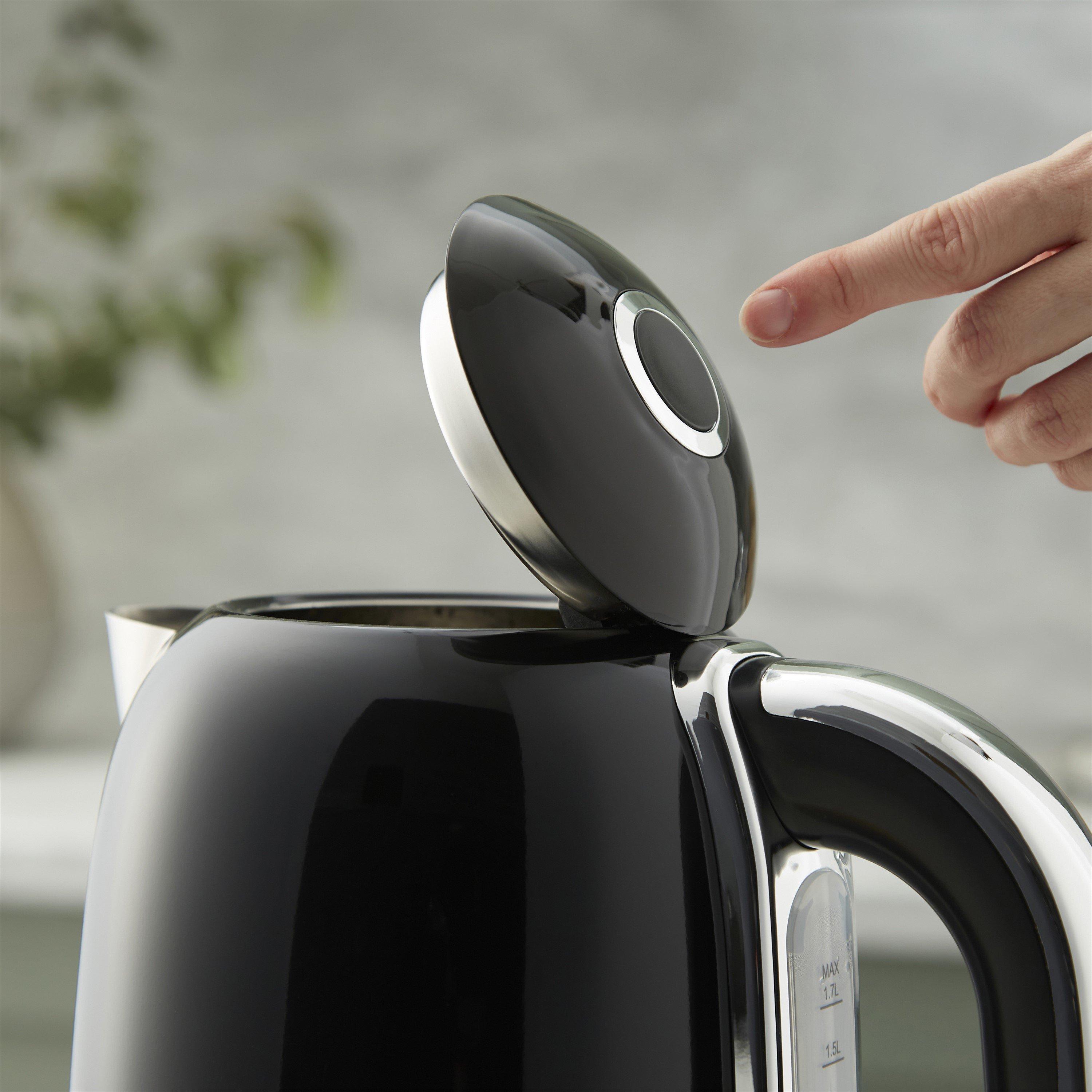 Black - Swan - Solace Kitchen Set - 1.7L Kettle and 930W Toaster - 2
