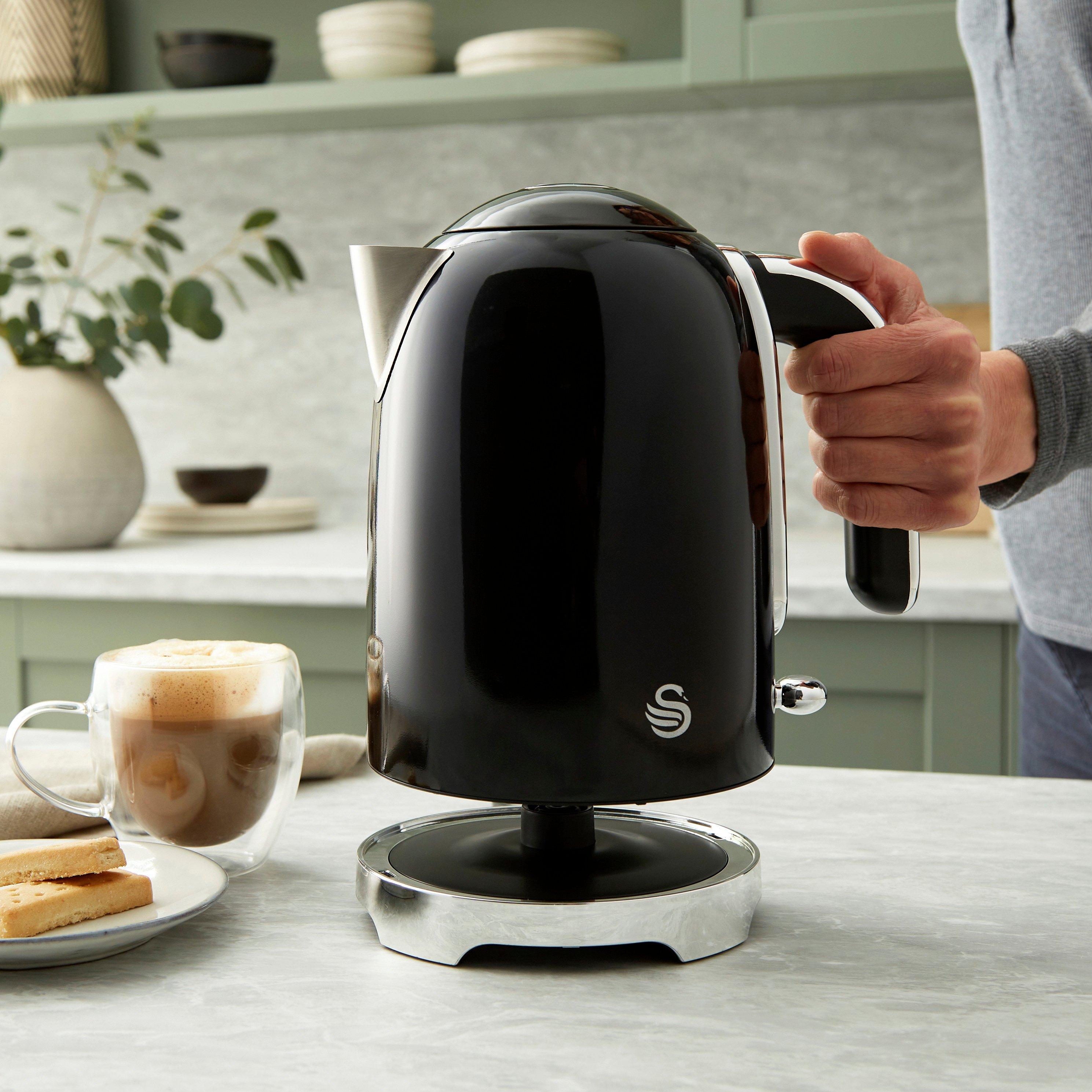 Black - Swan - Solace Kitchen Set - 1.7L Kettle and 930W Toaster - 3