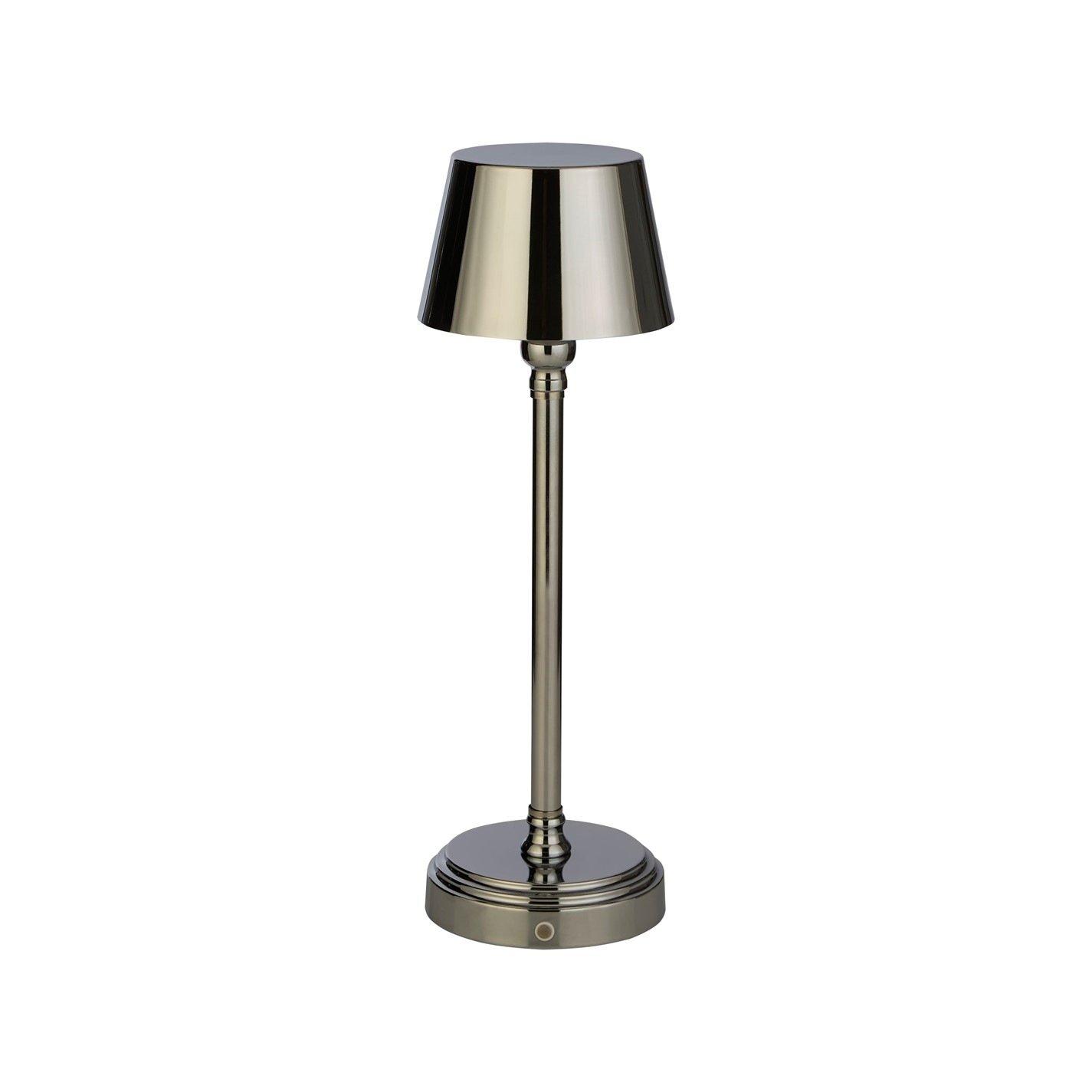 Chrome And Fros - Lighting Collection - Chrome Rechargeable Table Lamp - 2