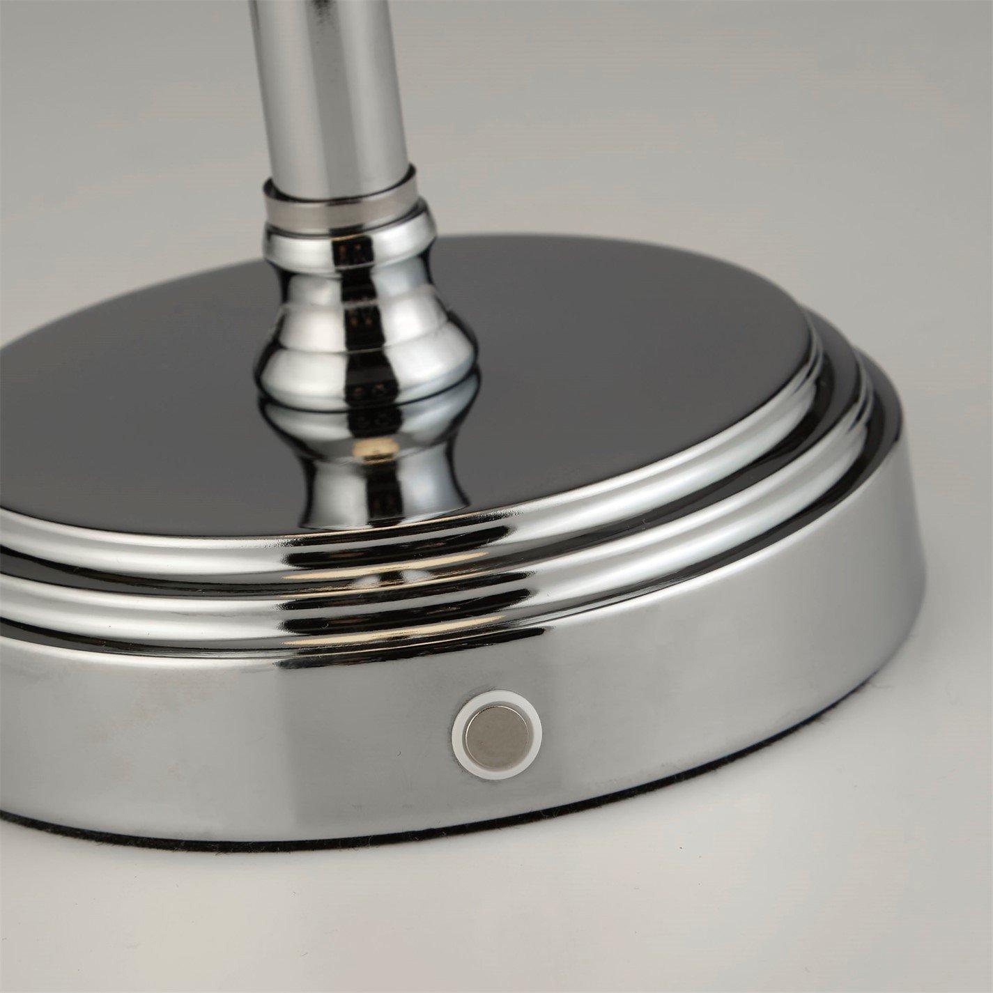 Chrome And Fros - Lighting Collection - Chrome Rechargeable Table Lamp - 3