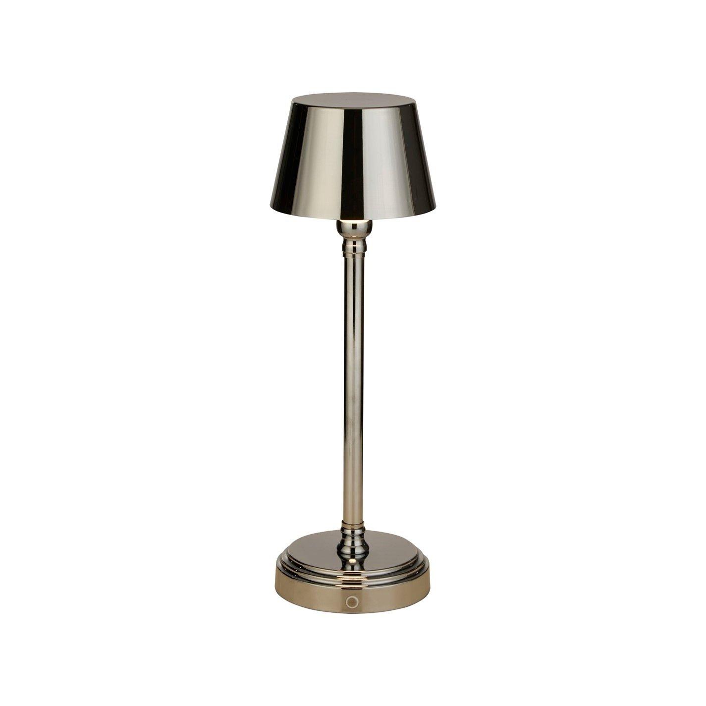 Chrome And Fros - Lighting Collection - Chrome Rechargeable Table Lamp - 4