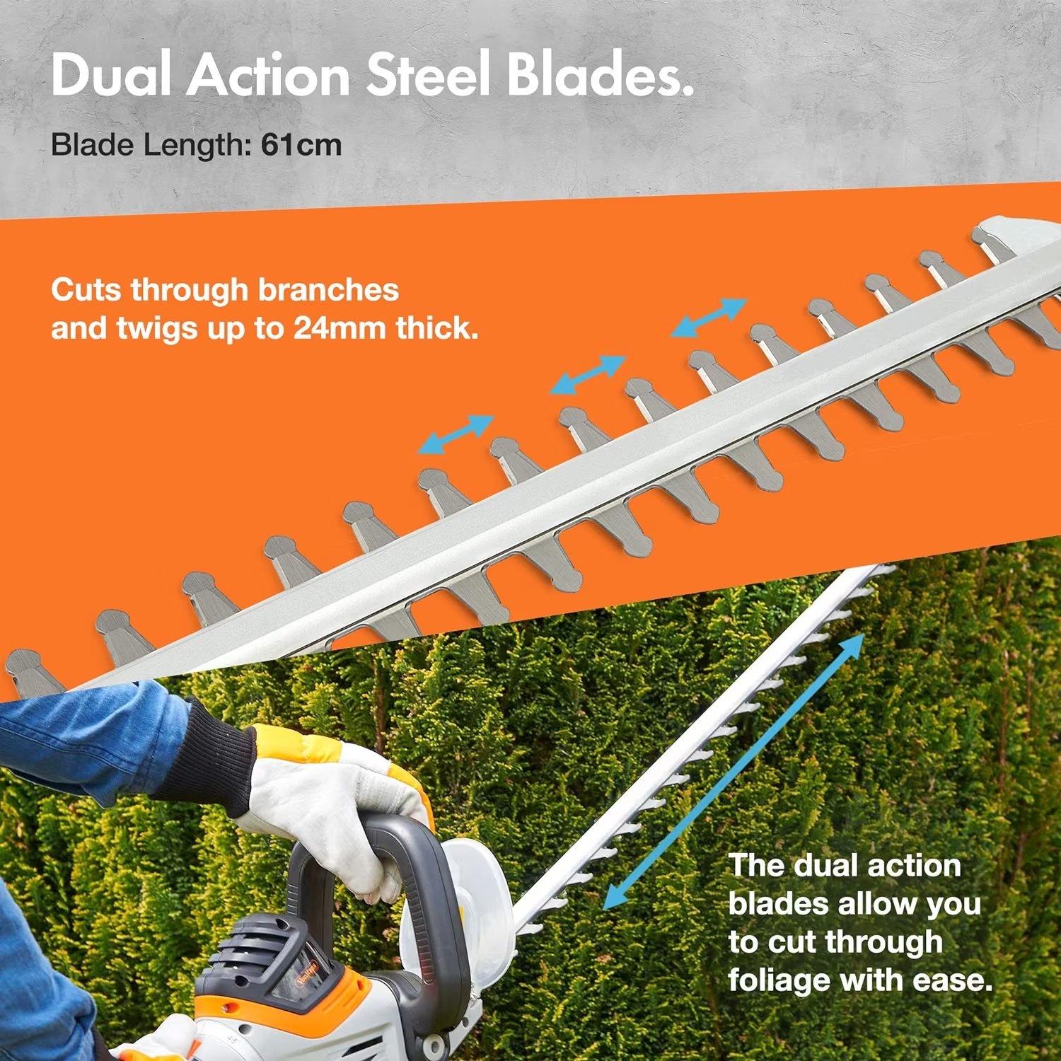 Grey - VonHaus - VonHaus  - 710W Rotatable Hedge Trimmer - 2