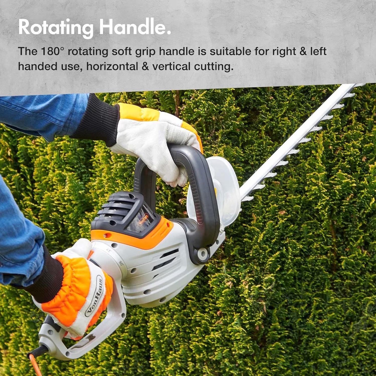 Grey - VonHaus - VonHaus  - 710W Rotatable Hedge Trimmer - 3