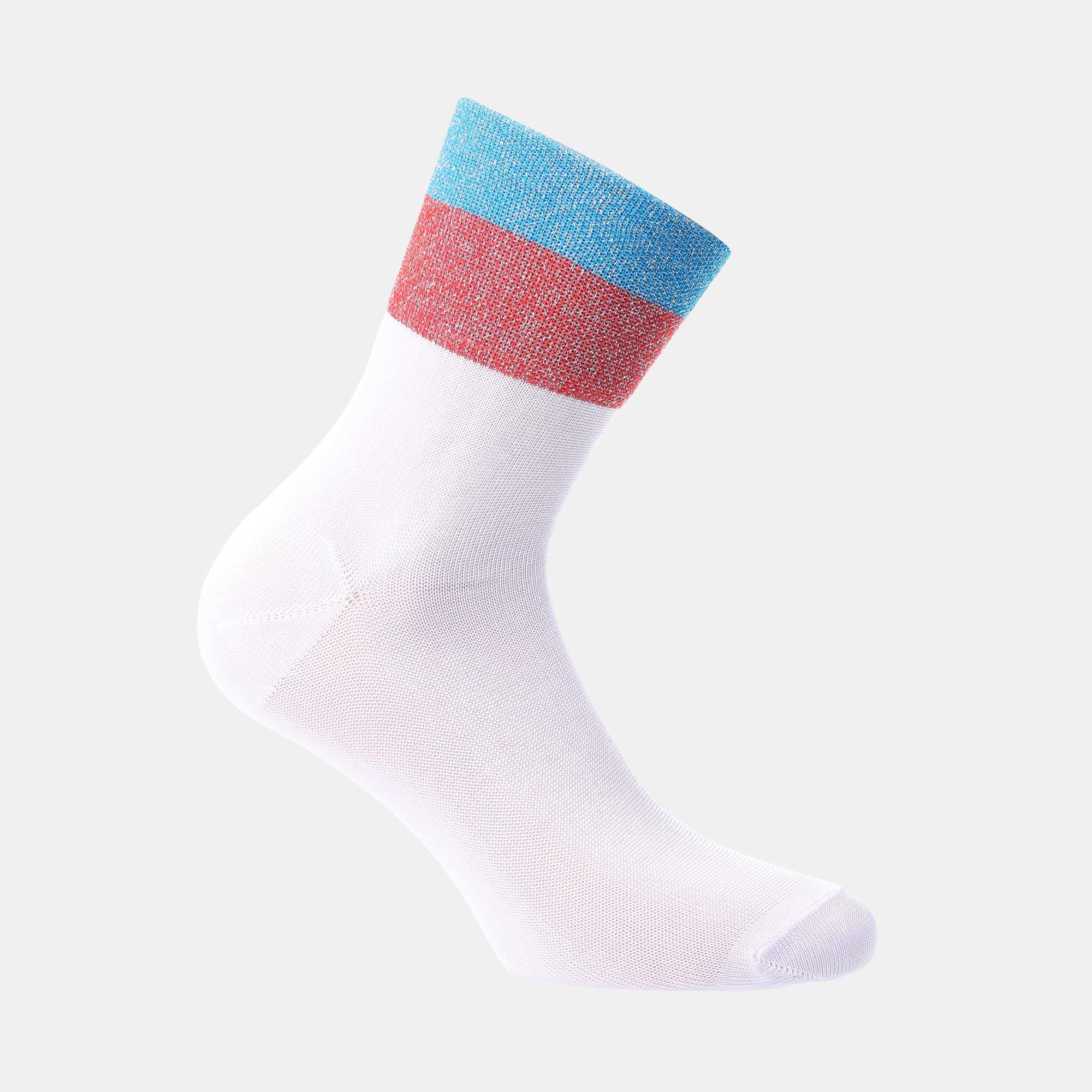 White - Happy Socks - Frances Crew Socks - 1