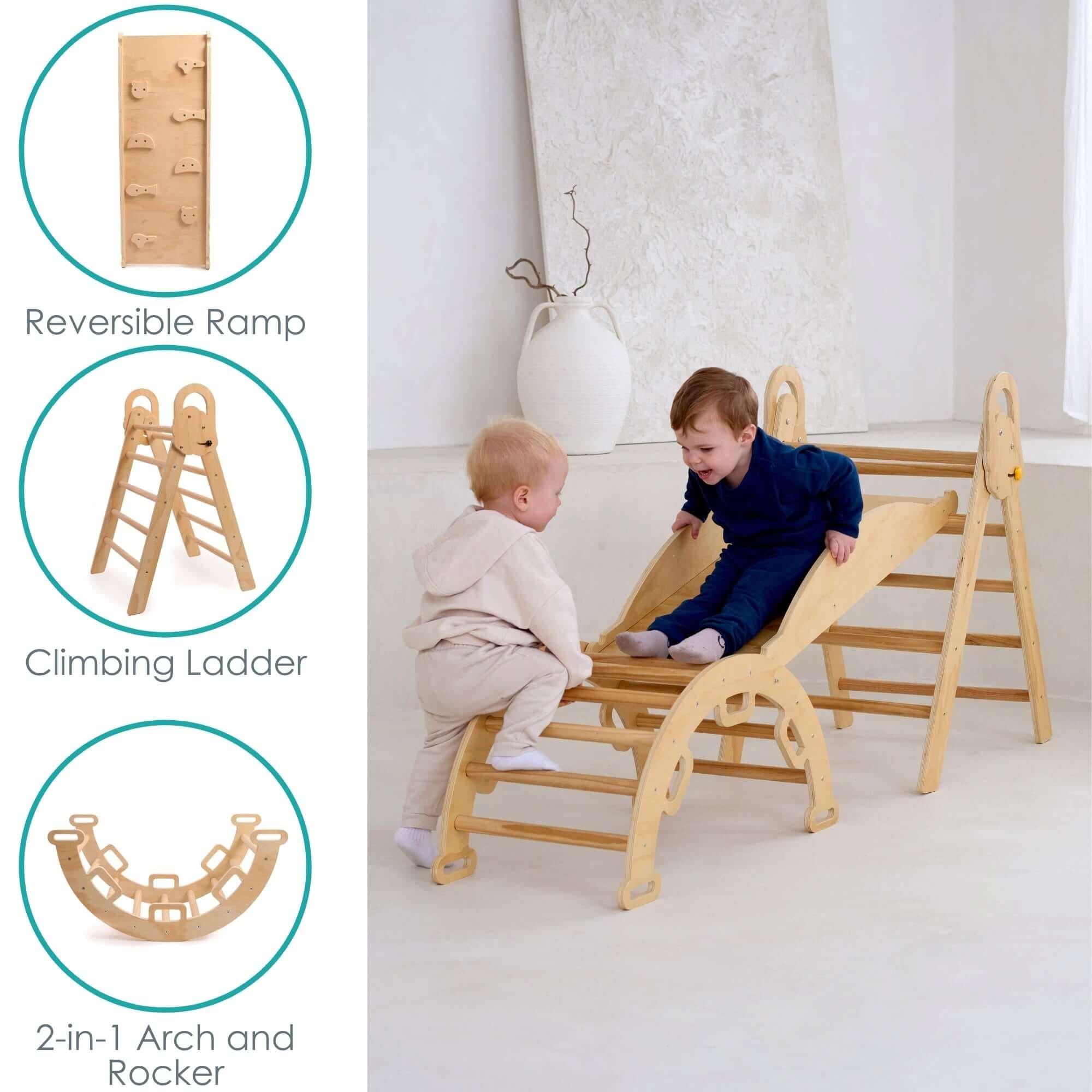 Natural - Clair De Lune - Clair de Lune 3 in 1 Activity Climbing Set - 2