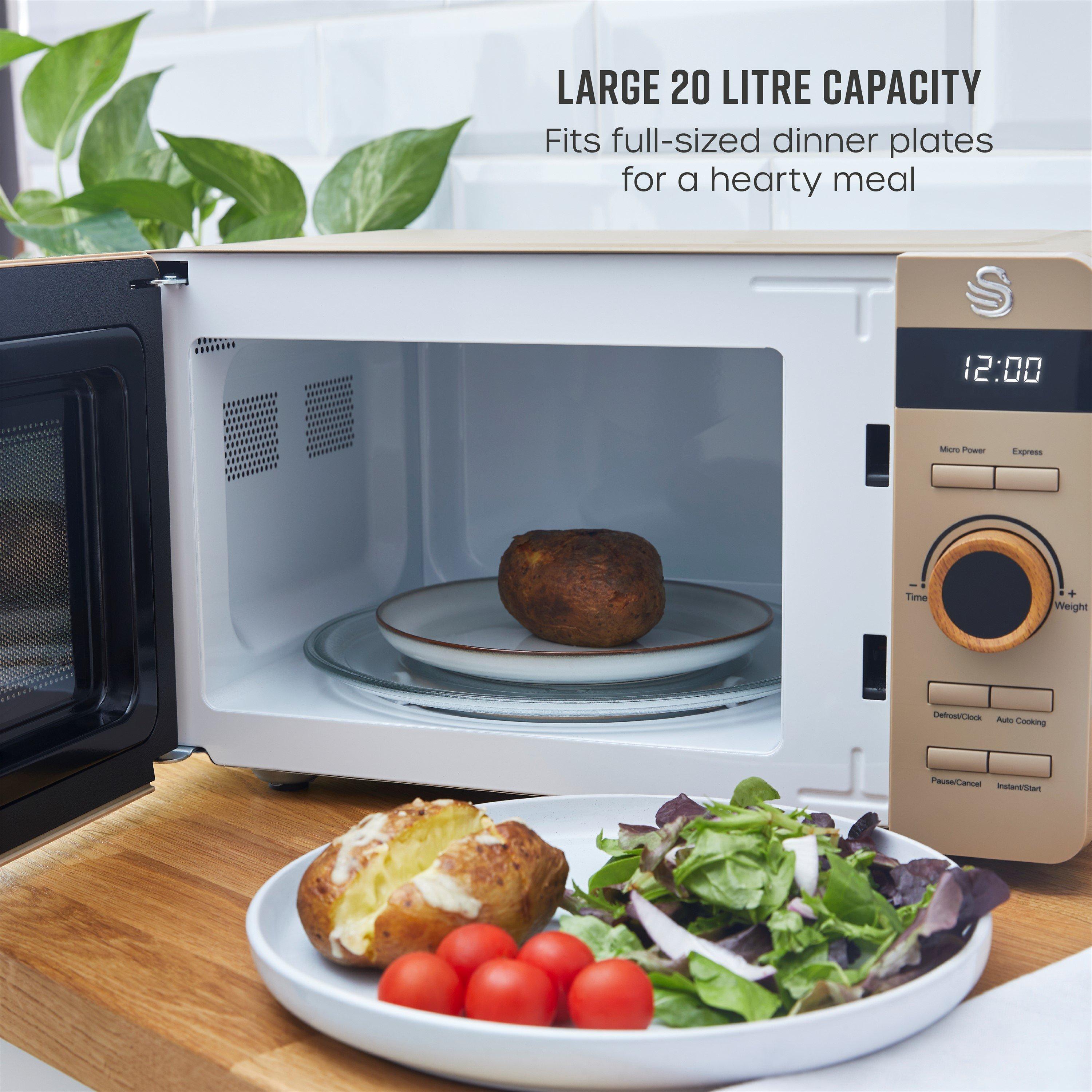 Oatmeal - Swan - Nordic 20L 800W Dig Microwave - 3