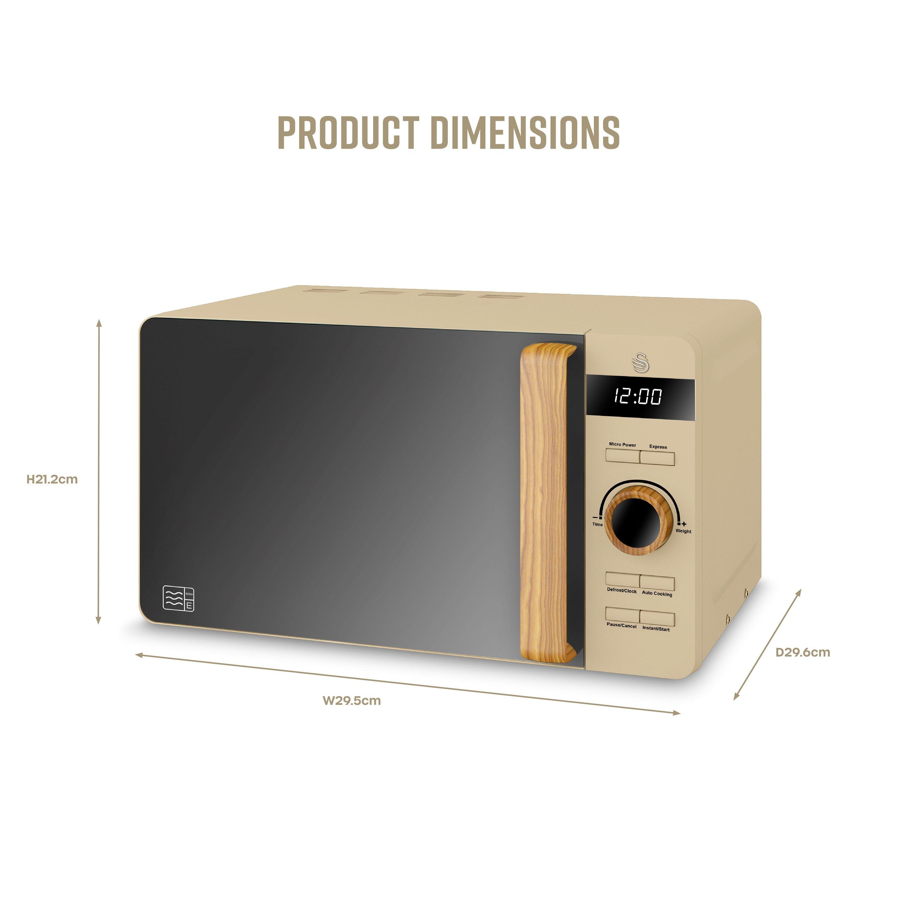 Oatmeal - Swan - Nordic 20L 800W Dig Microwave - 7