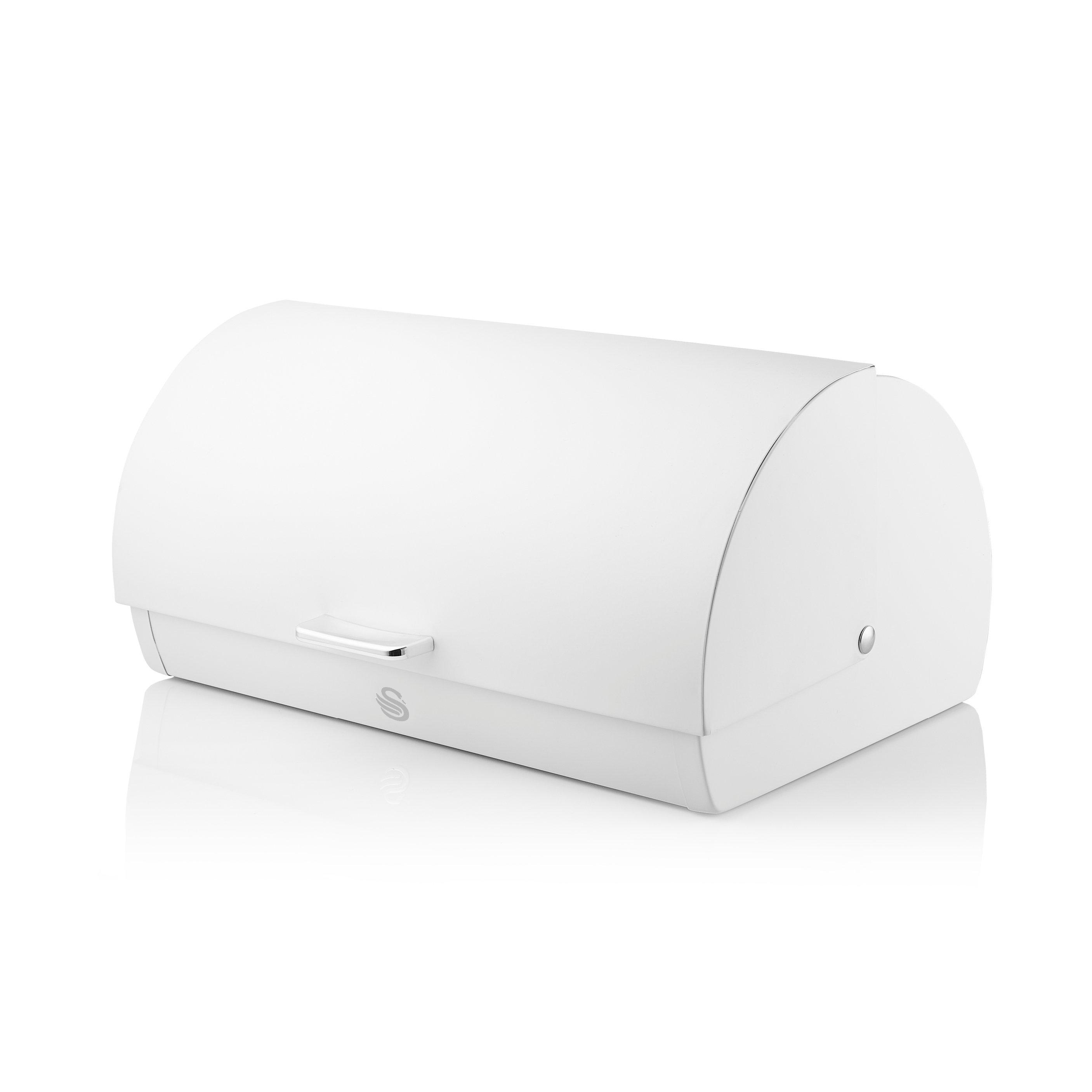 White - Swan - Serenity Bread Bin - White - 1