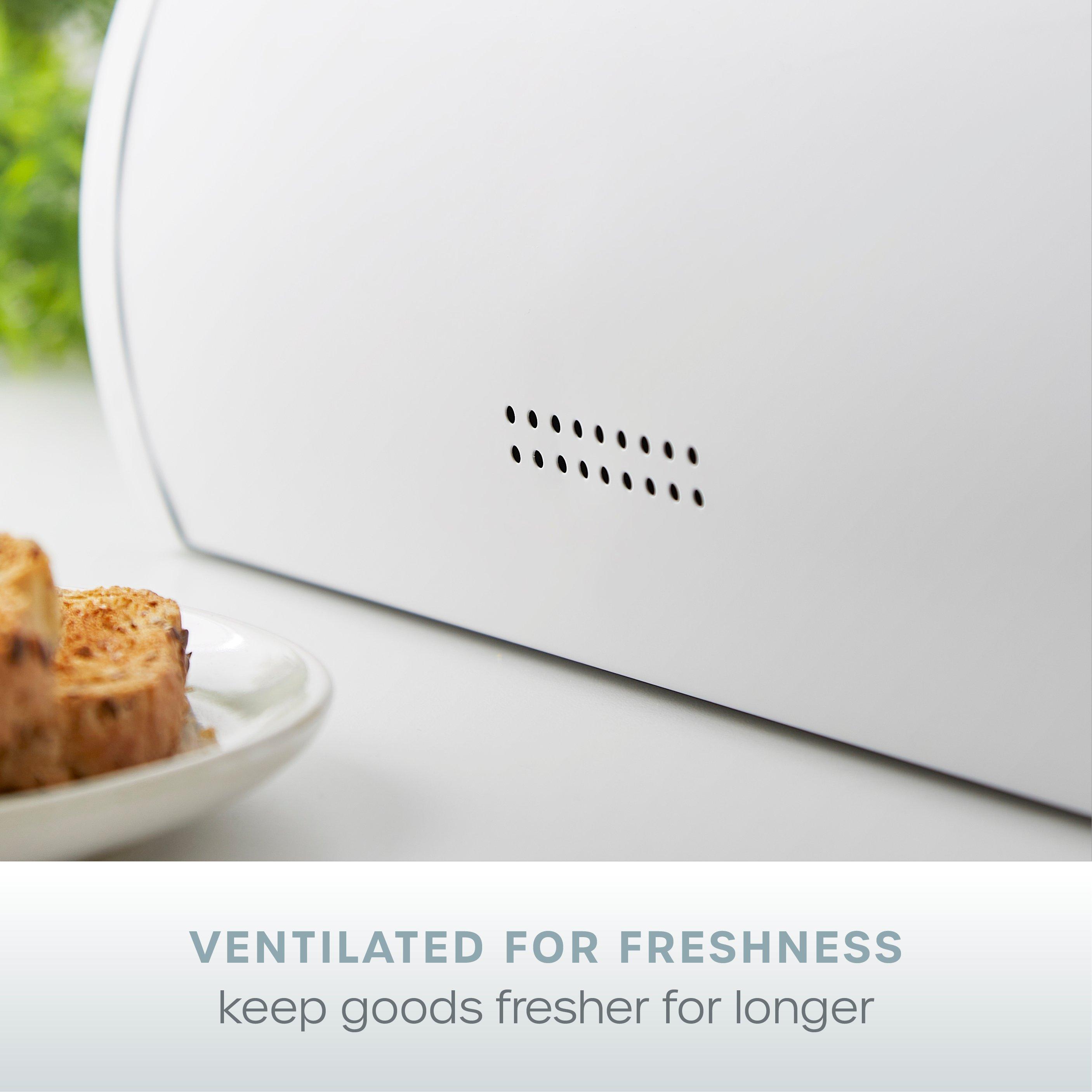 White - Swan - Serenity Bread Bin - White - 6