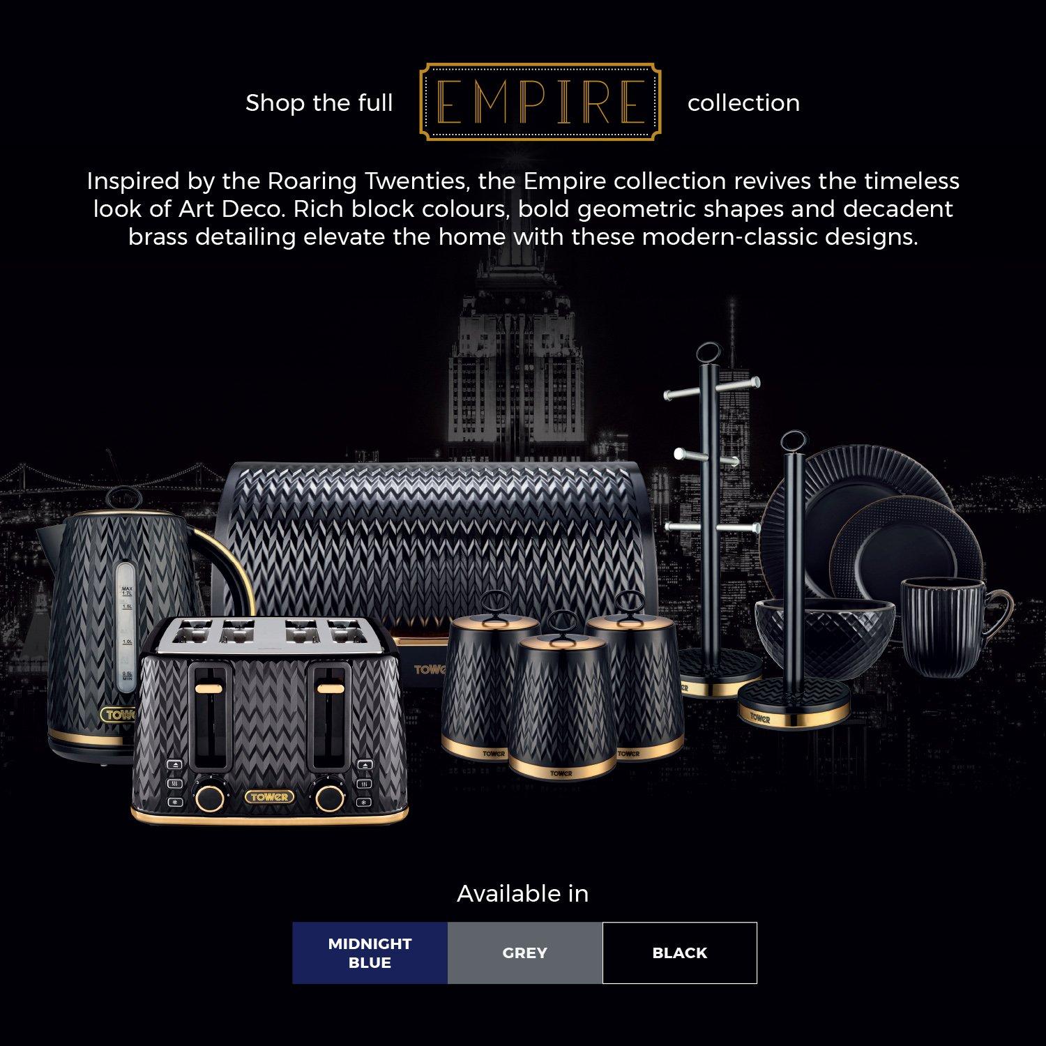 None - Tower - Empire 3KW 1.7L Kettle and Toaster - 6