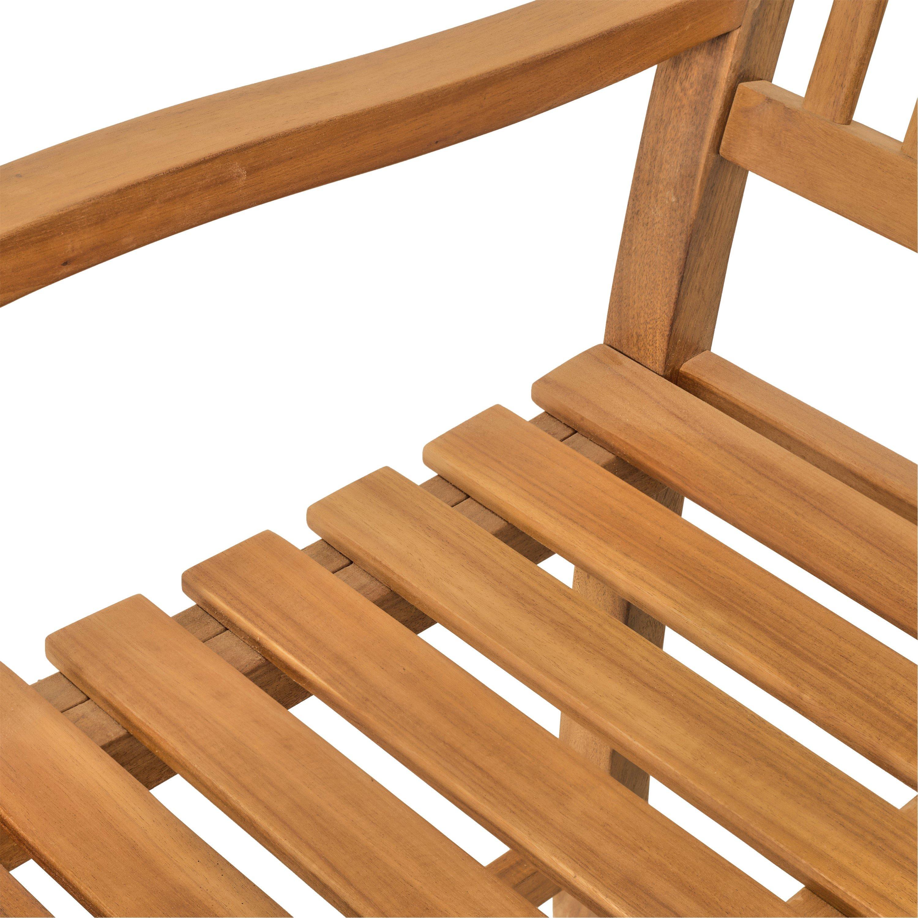 Wood - Suntime - Acacia Companion Love Seat Bench - 4